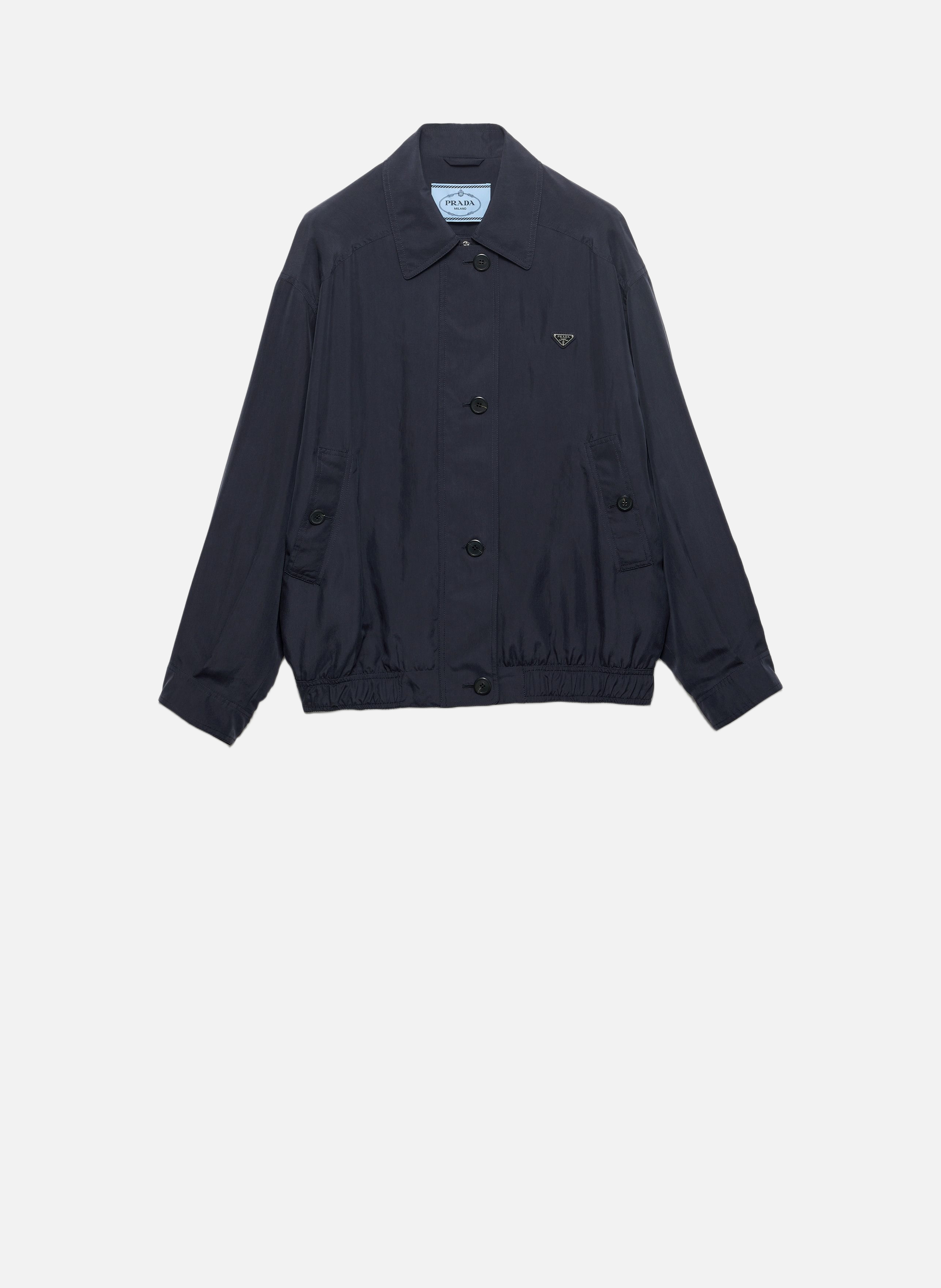 Veste en soie PRADA Bleu
