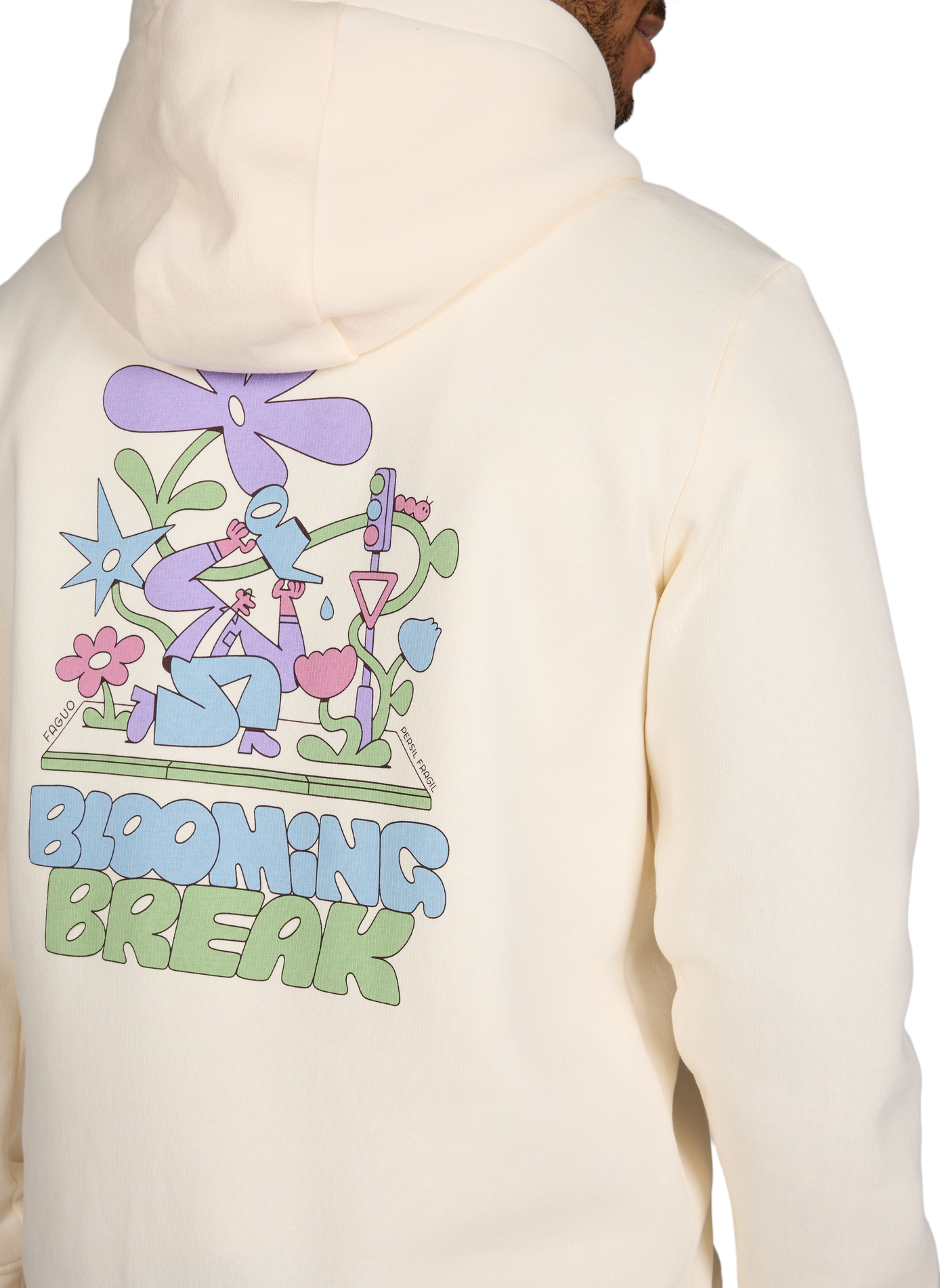 Hooded sweatshirt in blended cotton FAGUO Beige