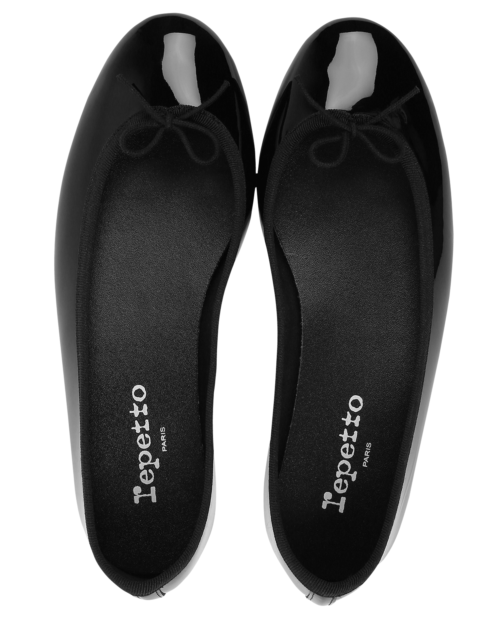 Ballerines en cuir vernis cendrillon REPETTO Noir