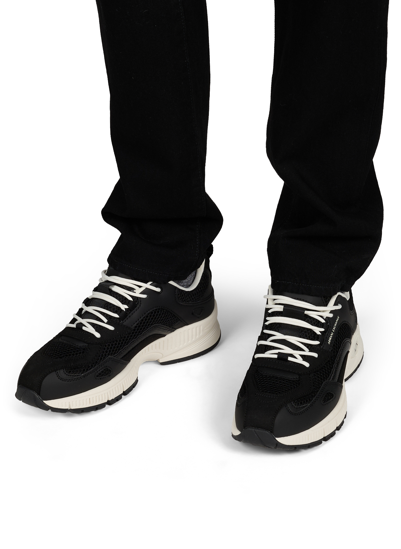 Bi-material sneakers ARMANI EXCHANGE Black