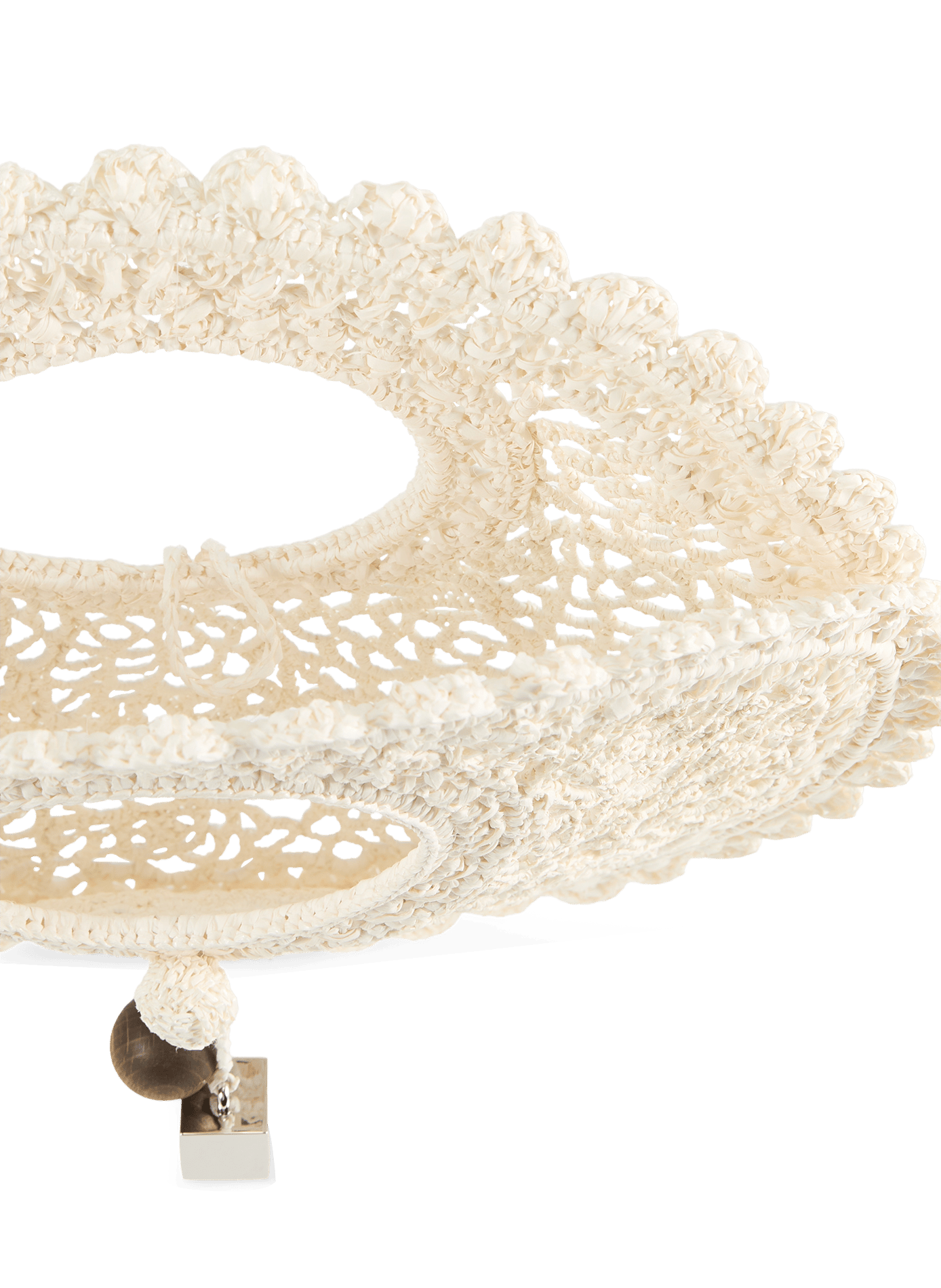 Le Petit Rond Spiaggia raffia handbag JACQUEMUS White