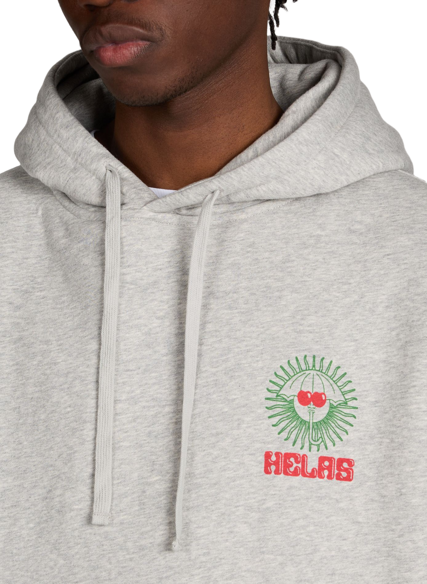 Printed cotton-blend T-shirt HELAS CAPS Grey