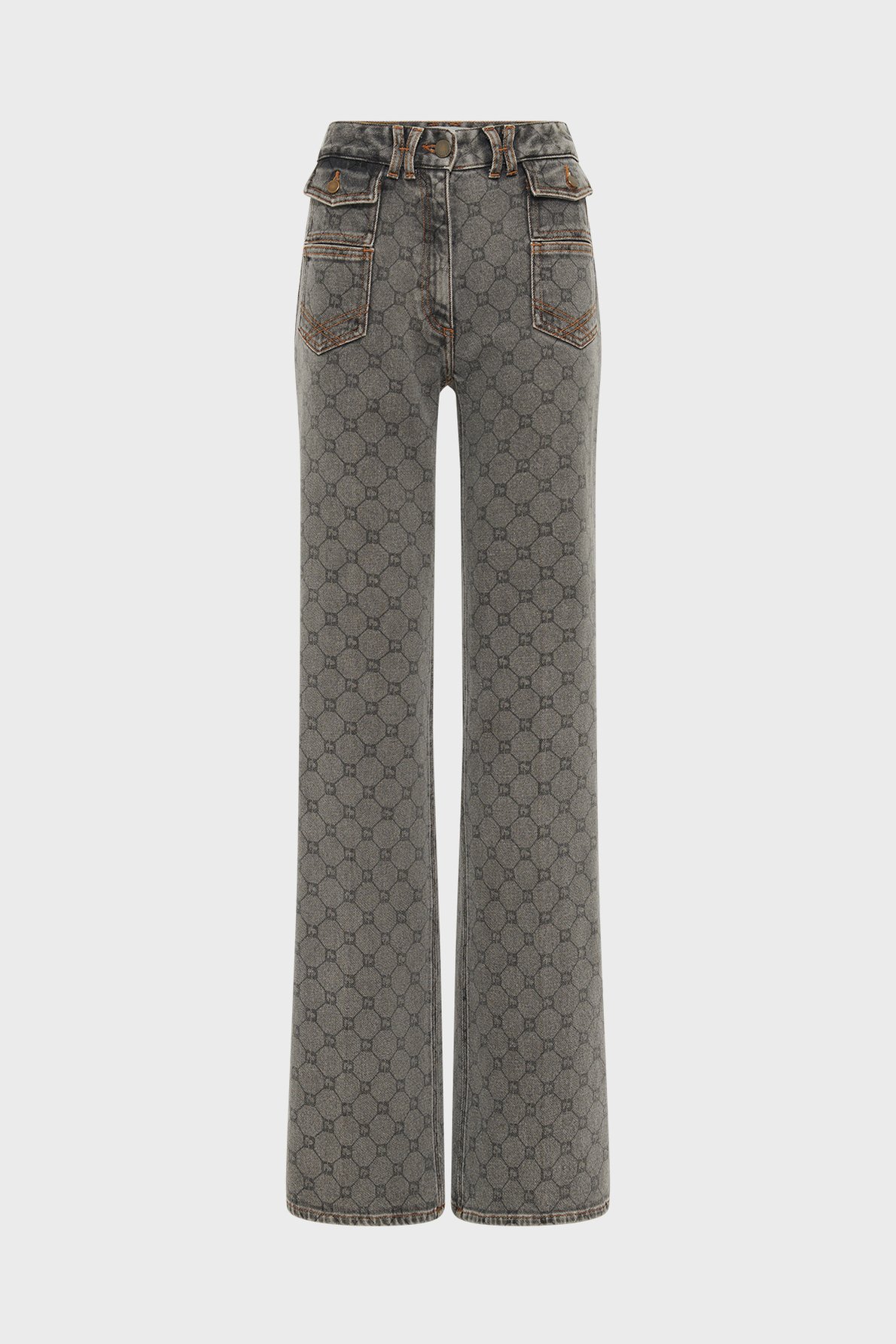 Jean flare à monogramme - anna GERARD DAREL Gris