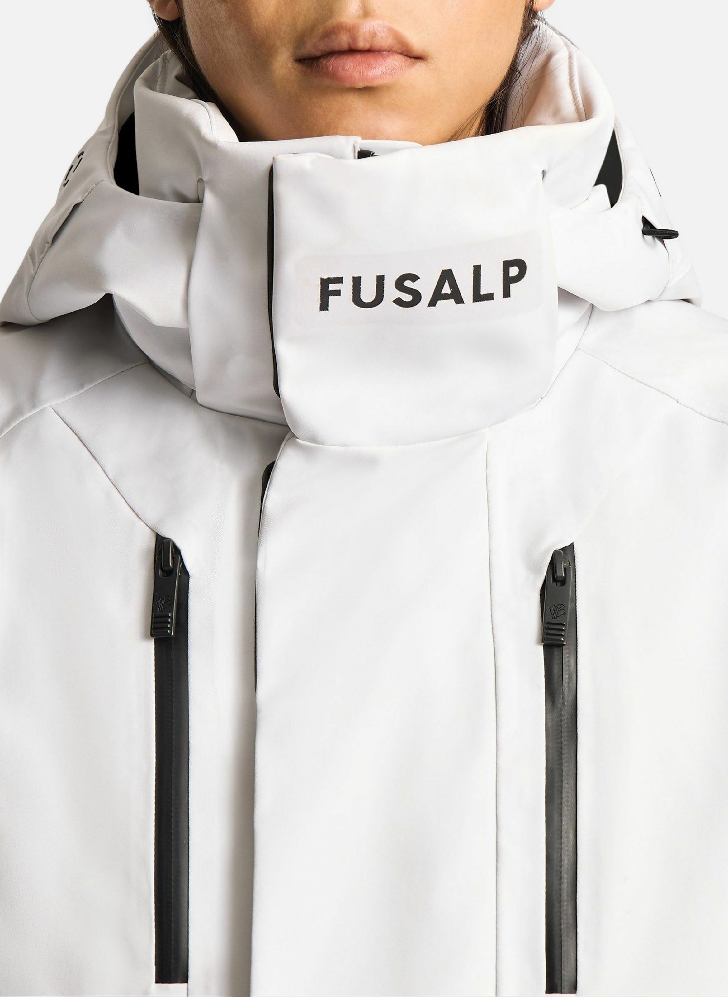 Veste de ski john col capuche coupe regular FUSALP Blanc
