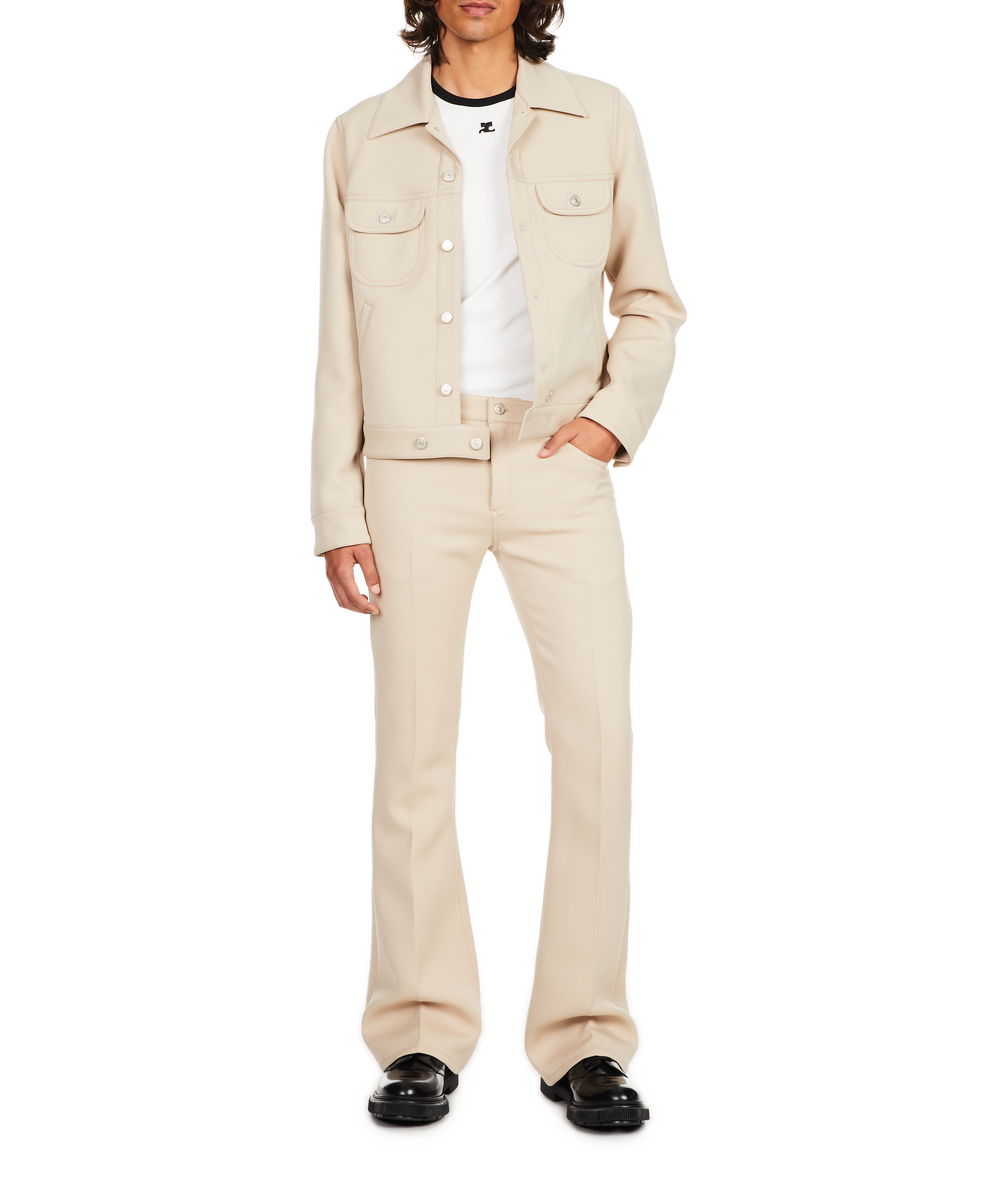 Pantalon boot-cut Signature 70's COURRÈGES Beige