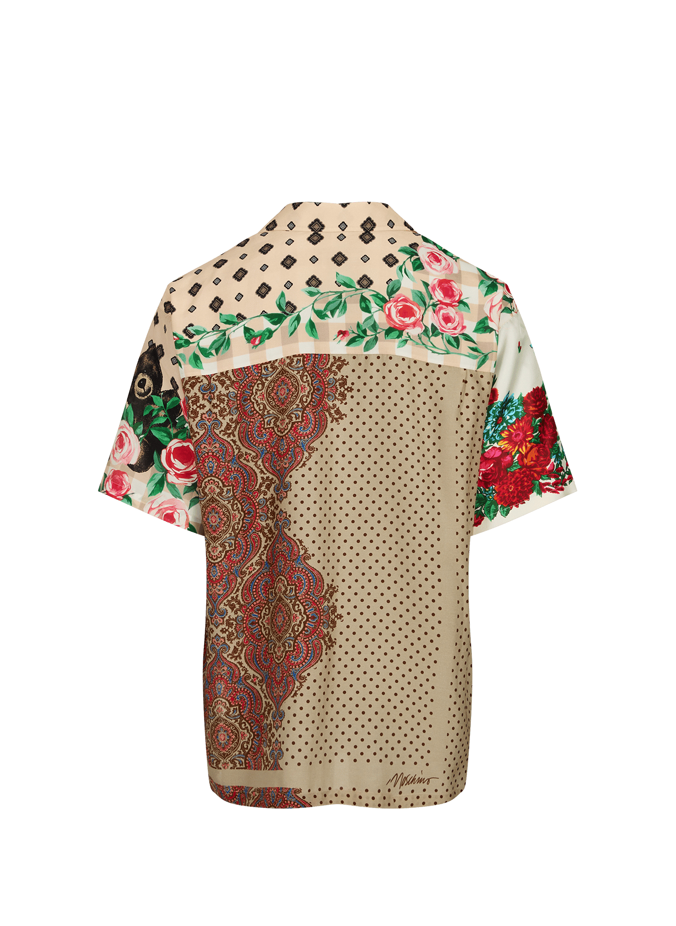 Chemise large imprimée en soie MOSCHINO Multicolore