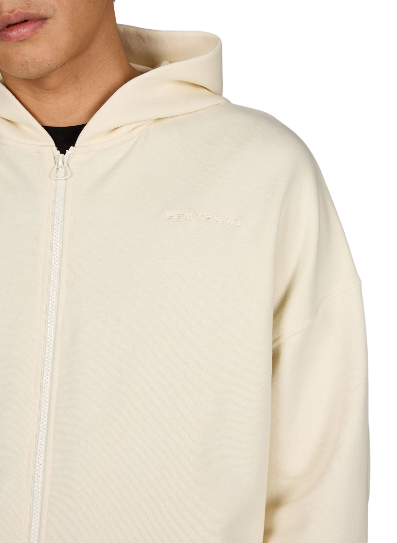 Hoodie zippé Titus à capuche en coton GERTRUDE ET GASTON Beige