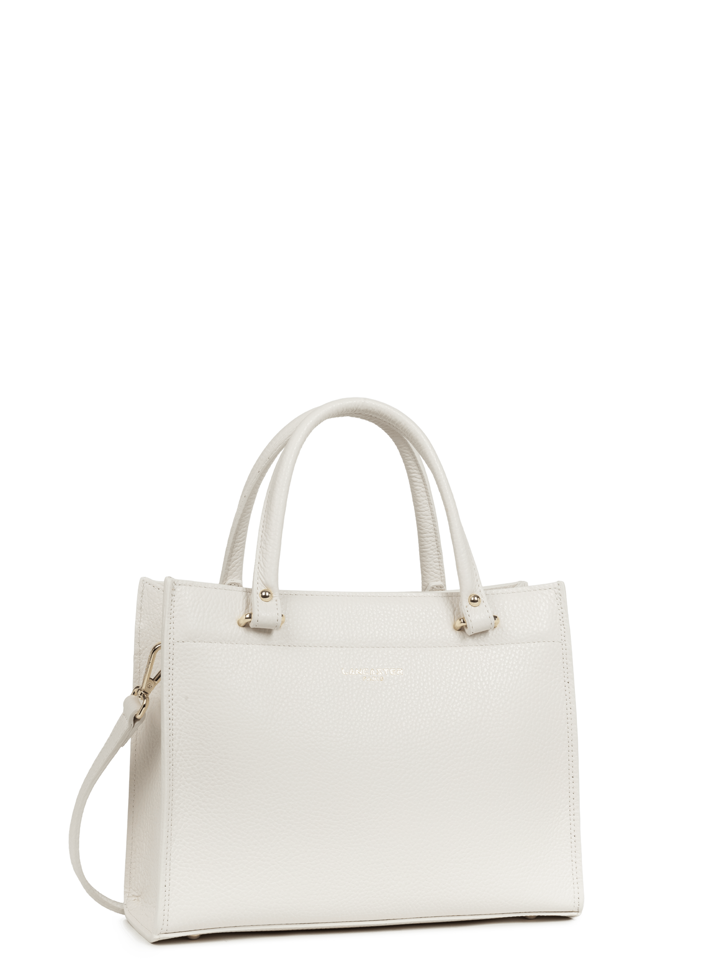 Sac à main - foulonné double daily LANCASTER Blanc