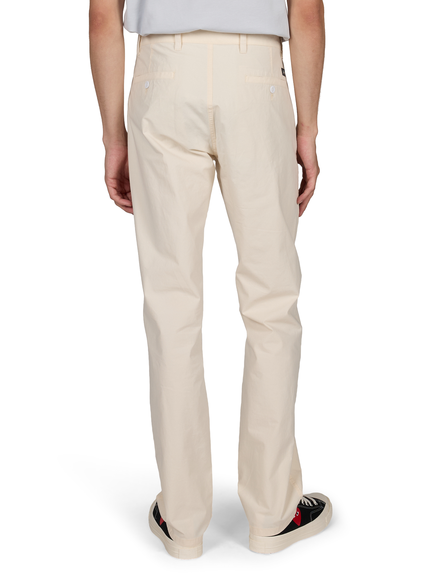 Pantalon droit en coton mélangé DOCKERS Blanc