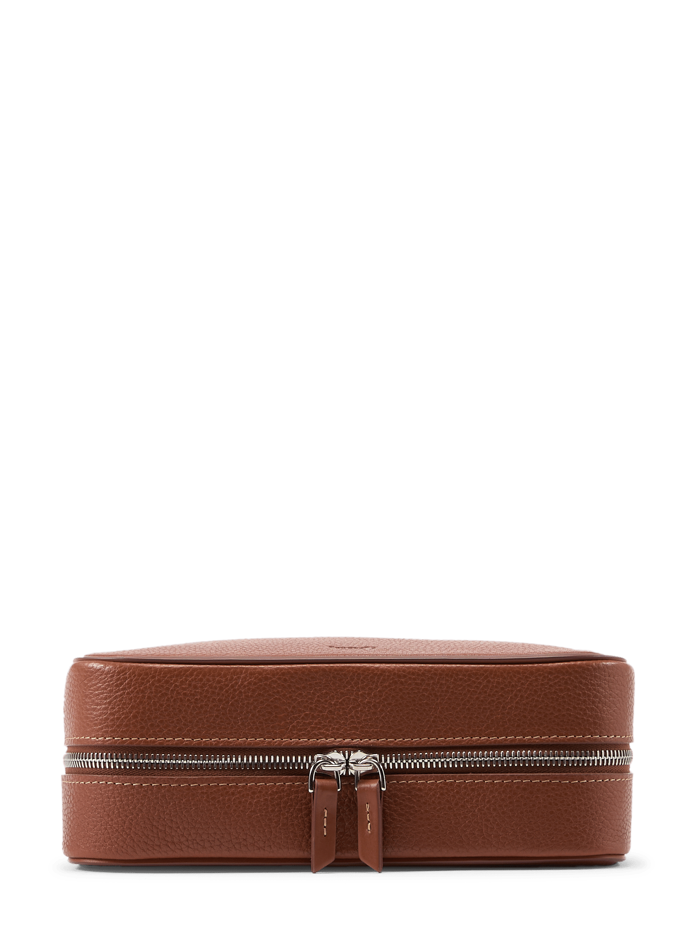 Clara leather toiletry bag LUNDI Brown