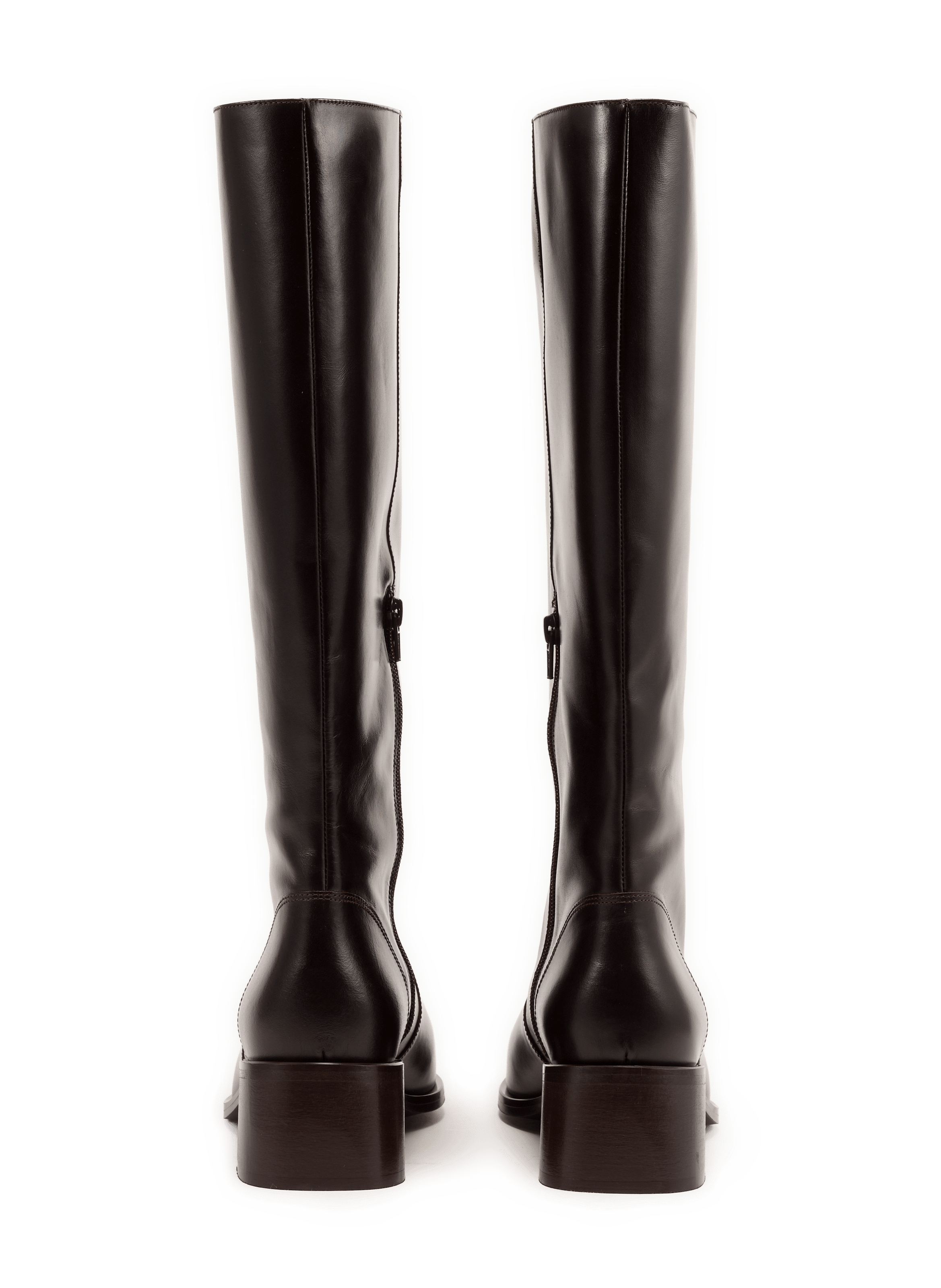 Gaga leather cowhide heeled boots SAISON 1865 Brown