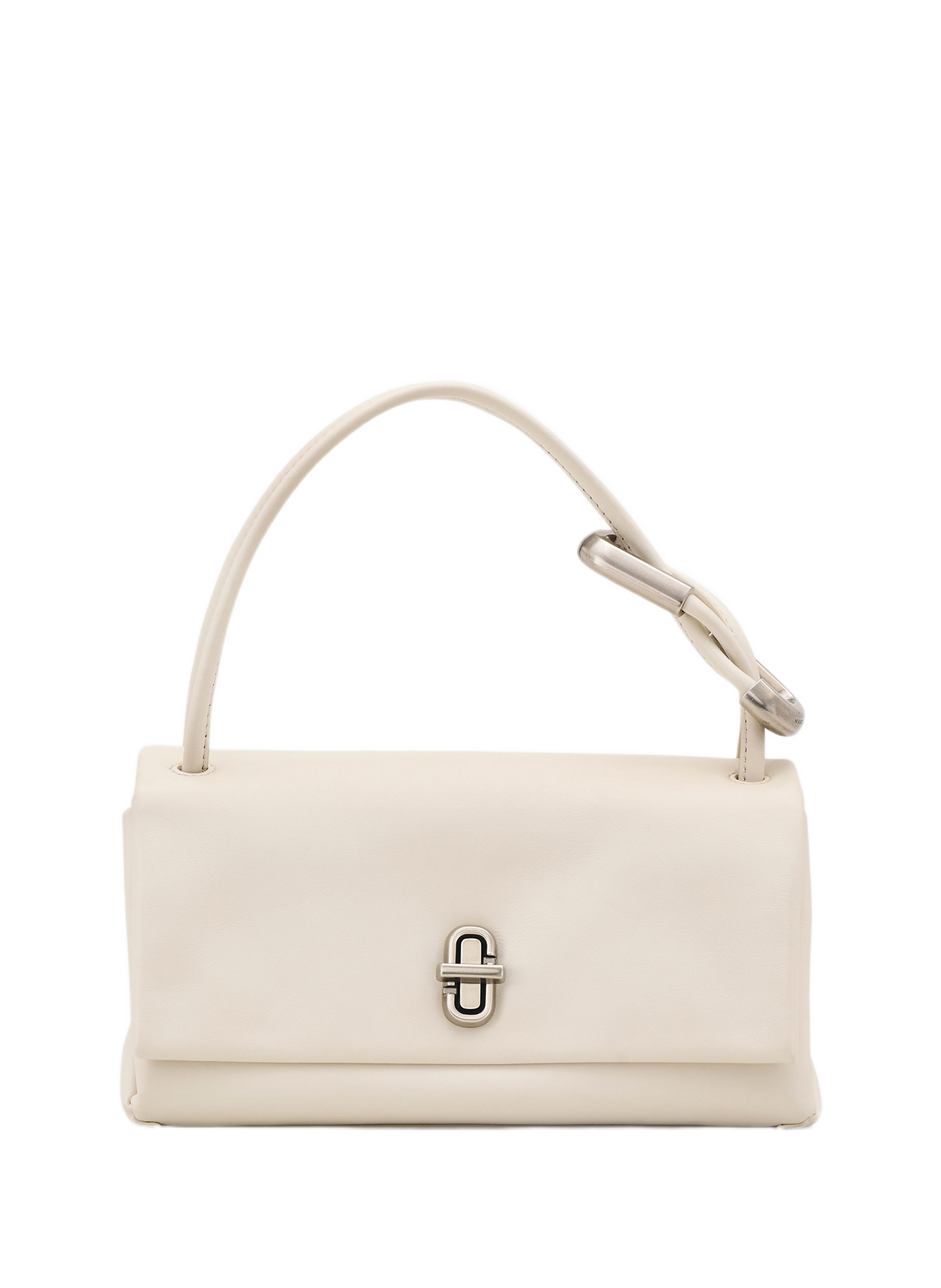 Le mini double sac en cuir lisse MARC JACOBS Blanc
