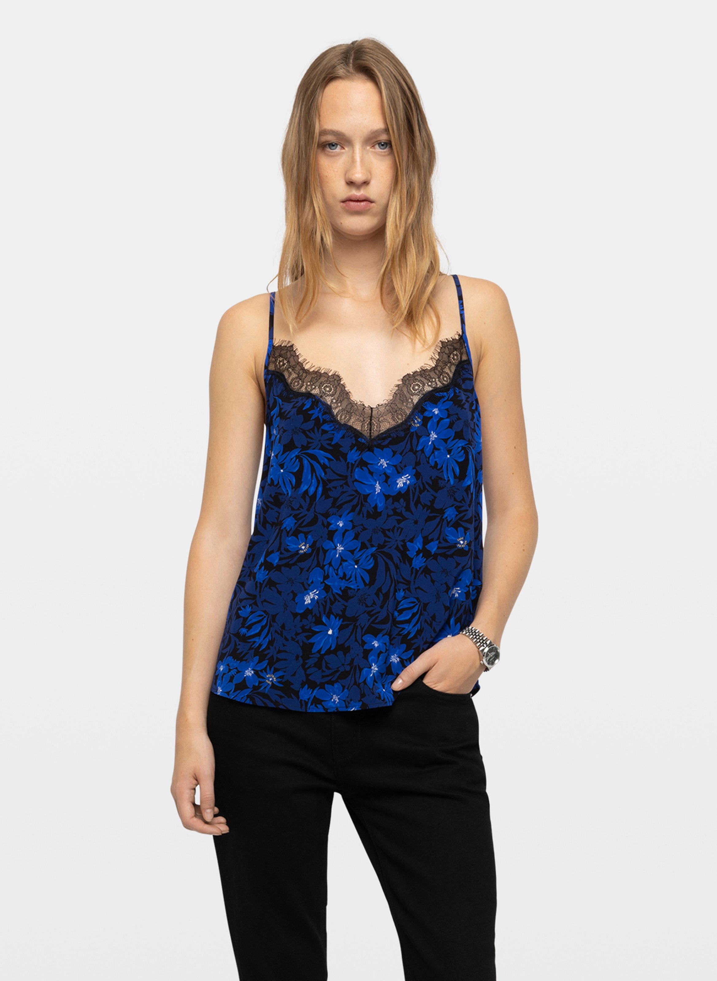 Caraco imprimé avec dentelle cespa ZADIG&VOLTAIRE Bleu