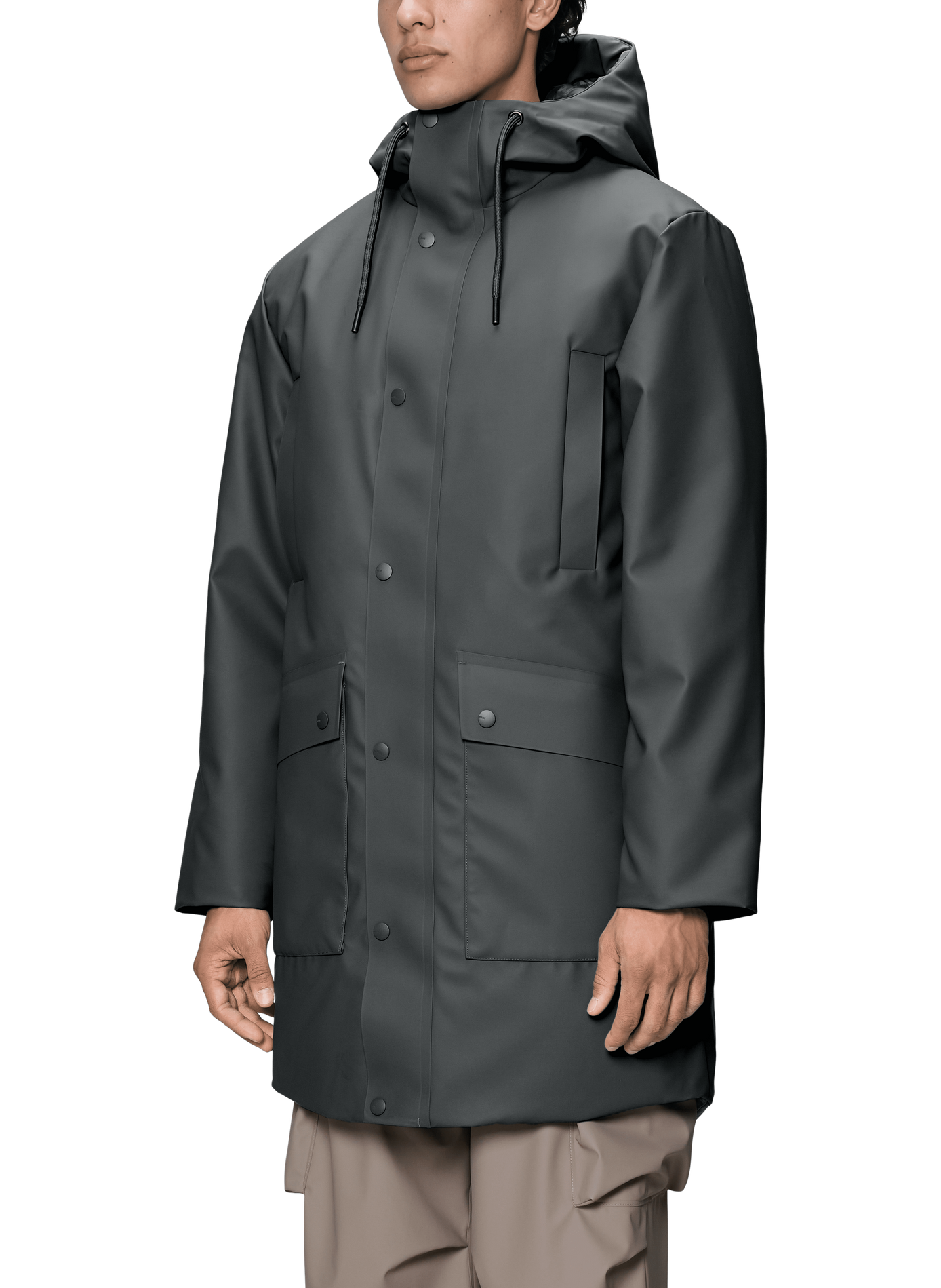 Nome Long straight parka RAINS Grey
