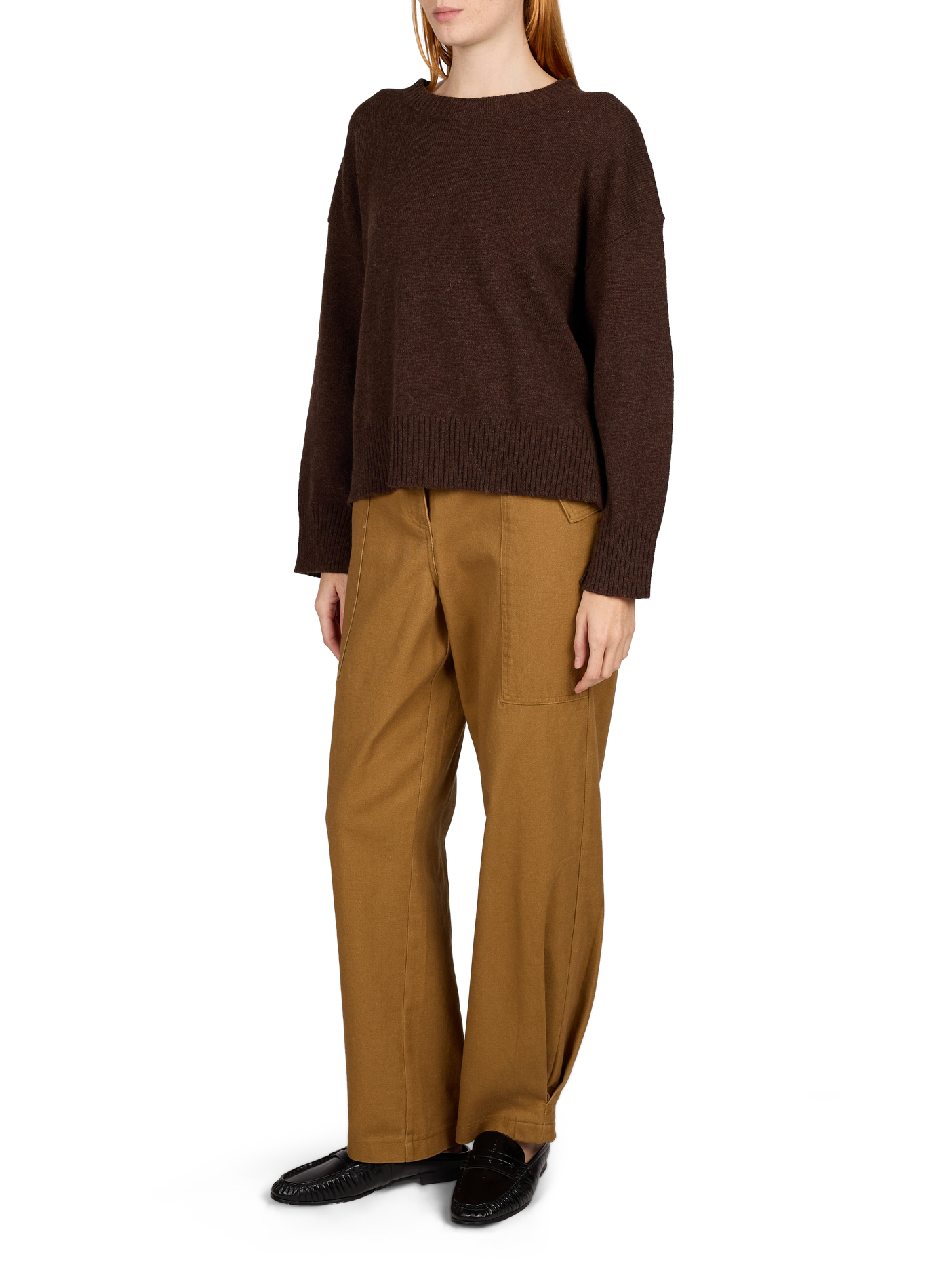 Gerader Wollpullover ARTLOVE Braun