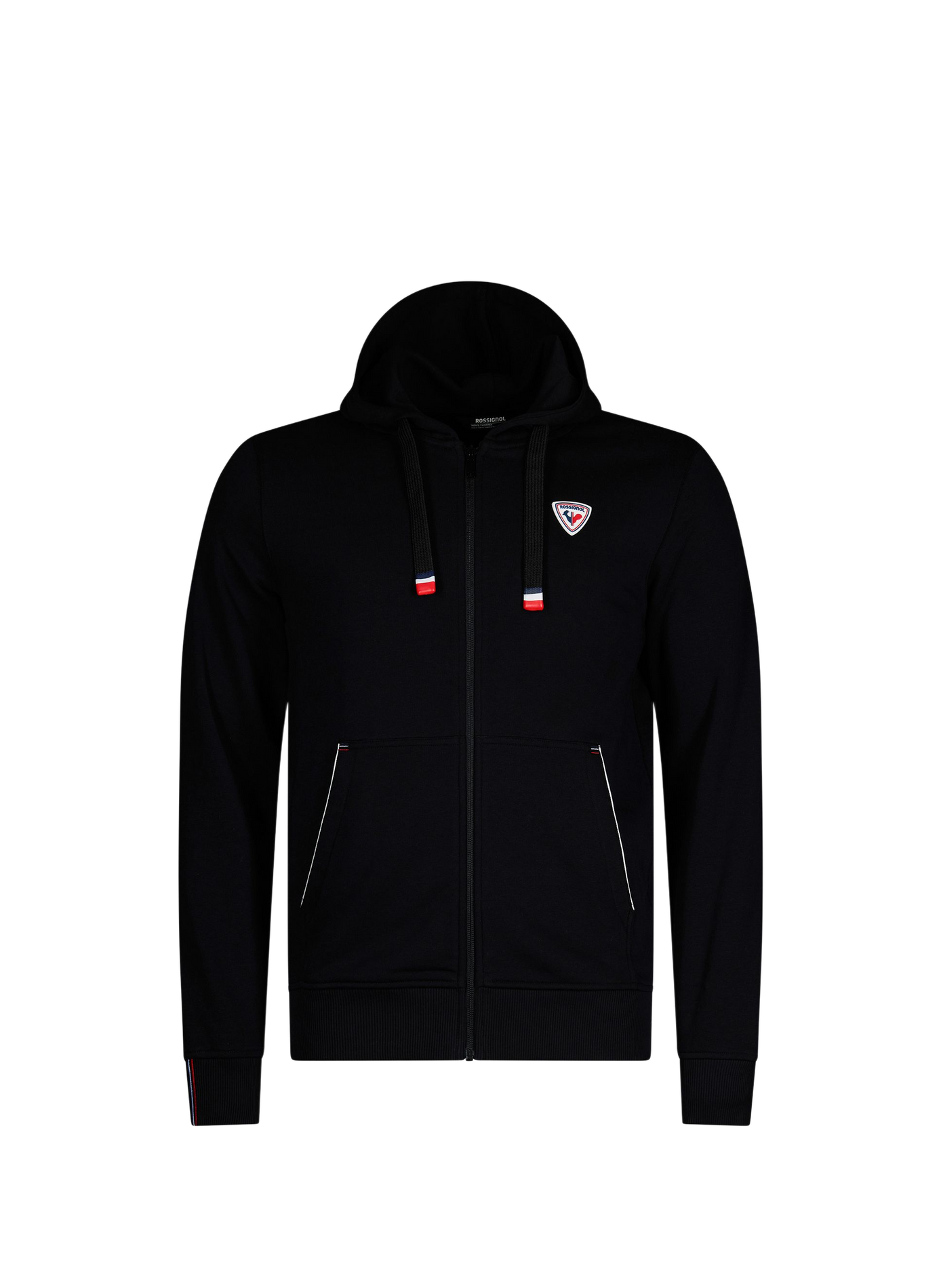 Cotton blend zipped hoodie ROSSIGNOL Black