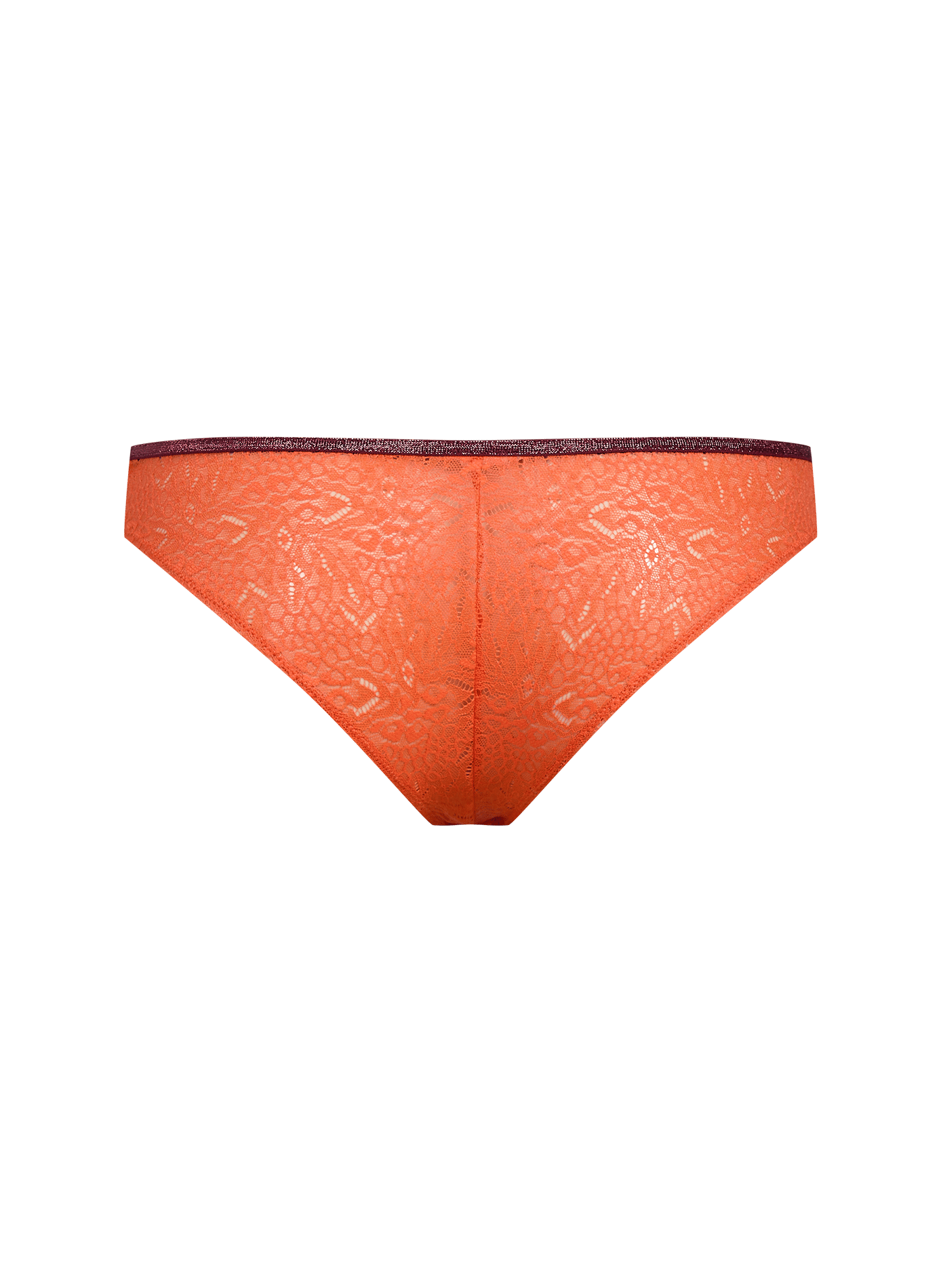 Bedruckter Tanga mit Glitzerbund LA NOUVELLE Orange