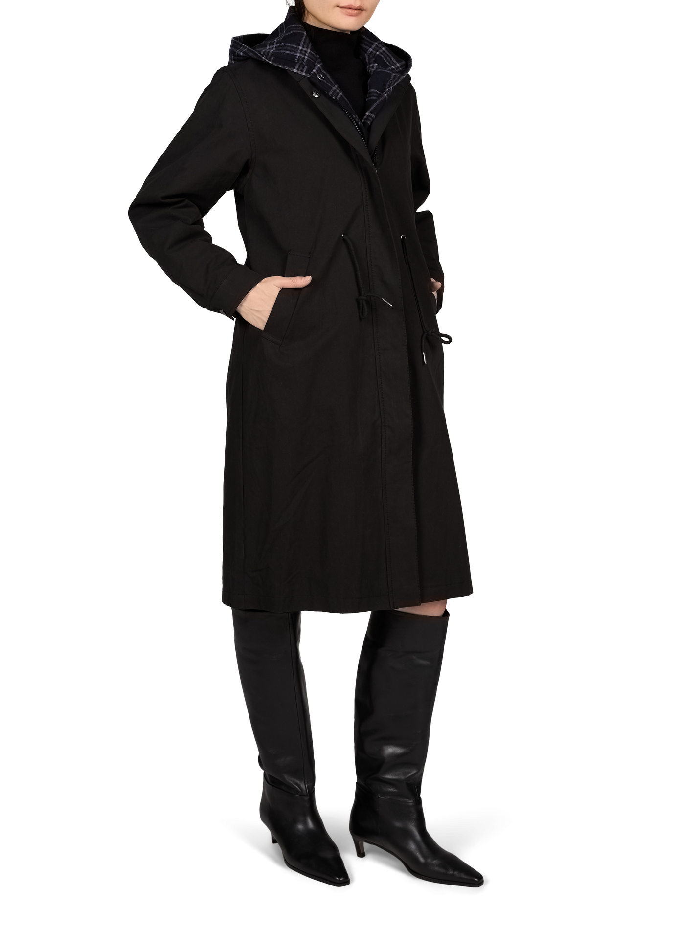 Gildas printed hooded parka LAURE+MAX Black