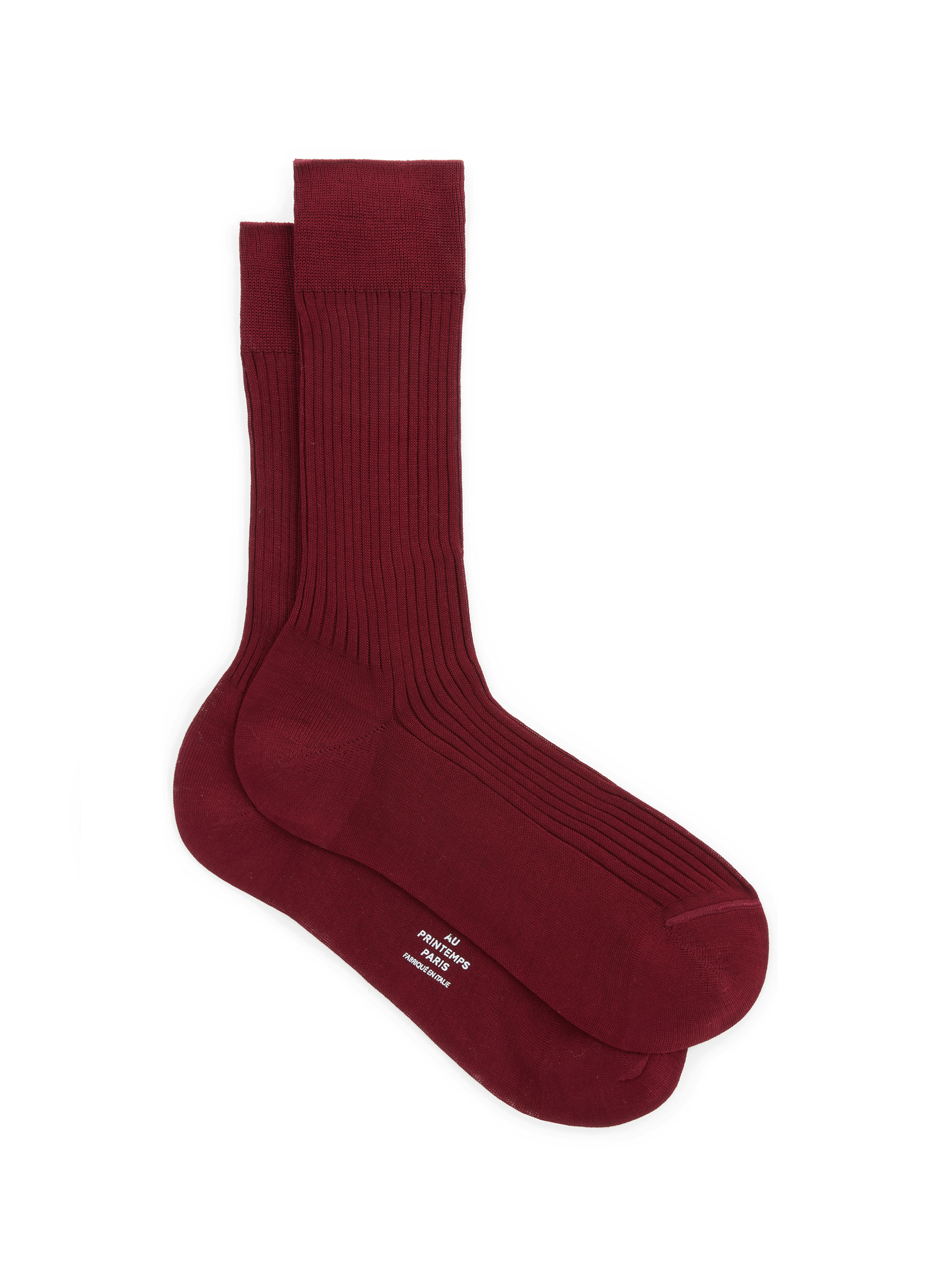 AU PRINTEMPS PARIS Cotton socks Red