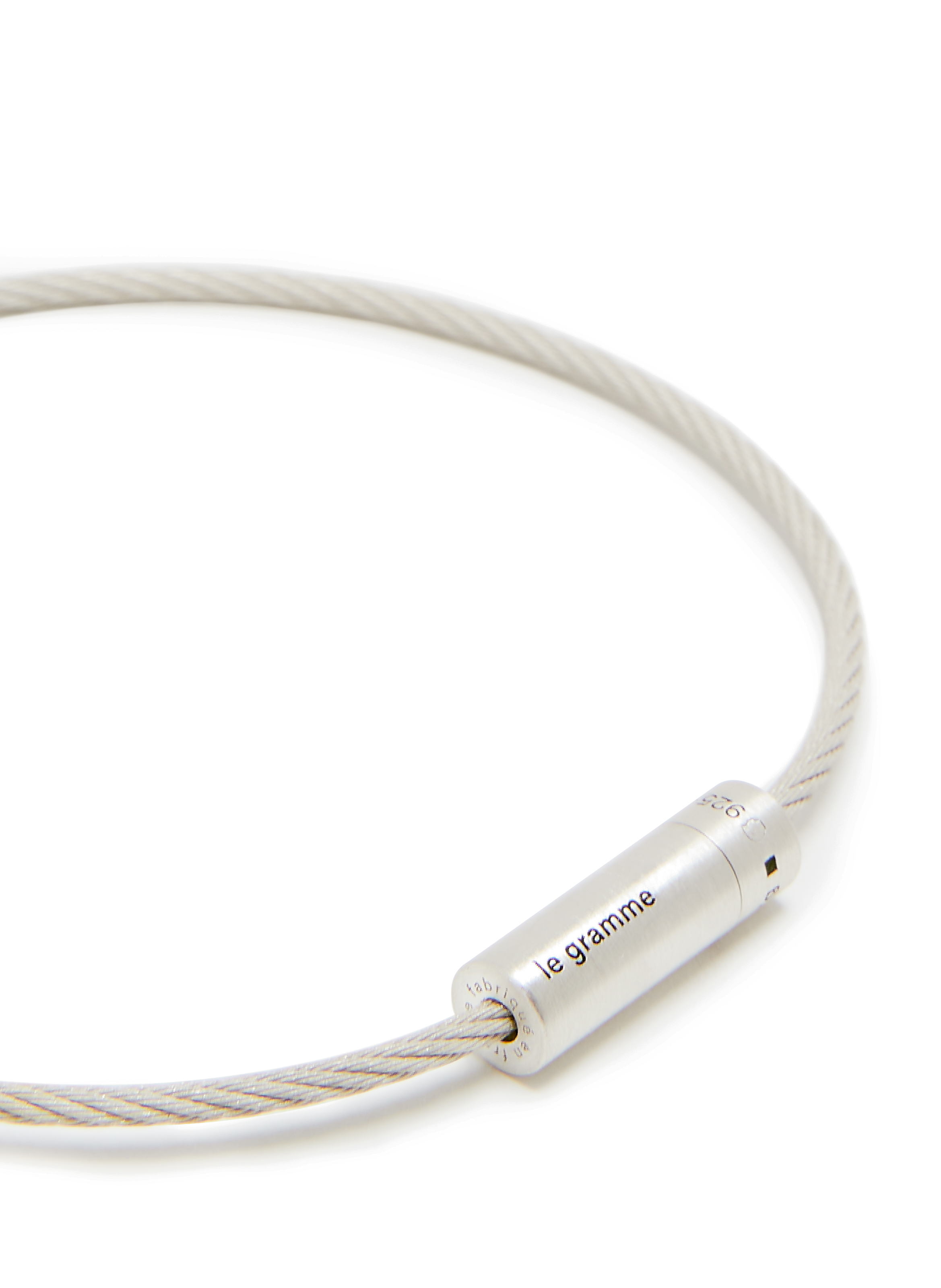 Bracelet câble 7g en argent brossé LE GRAMME Argent