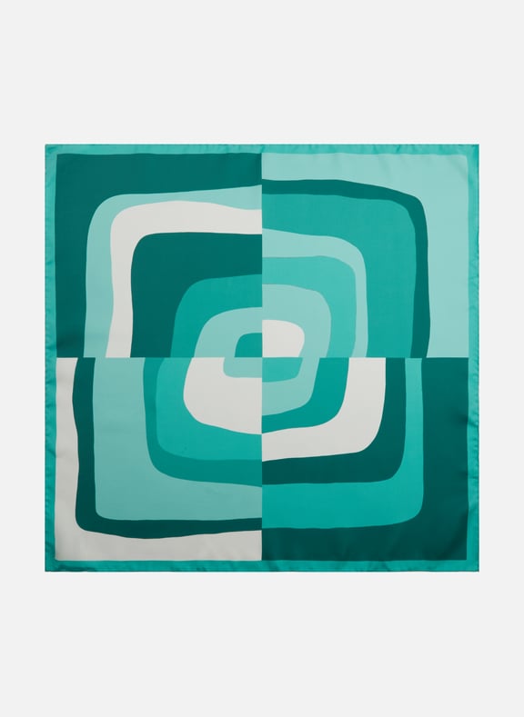 Graphic silk square Blue by SAISON 1865 SAISON 1865 Graphic silk square Blue