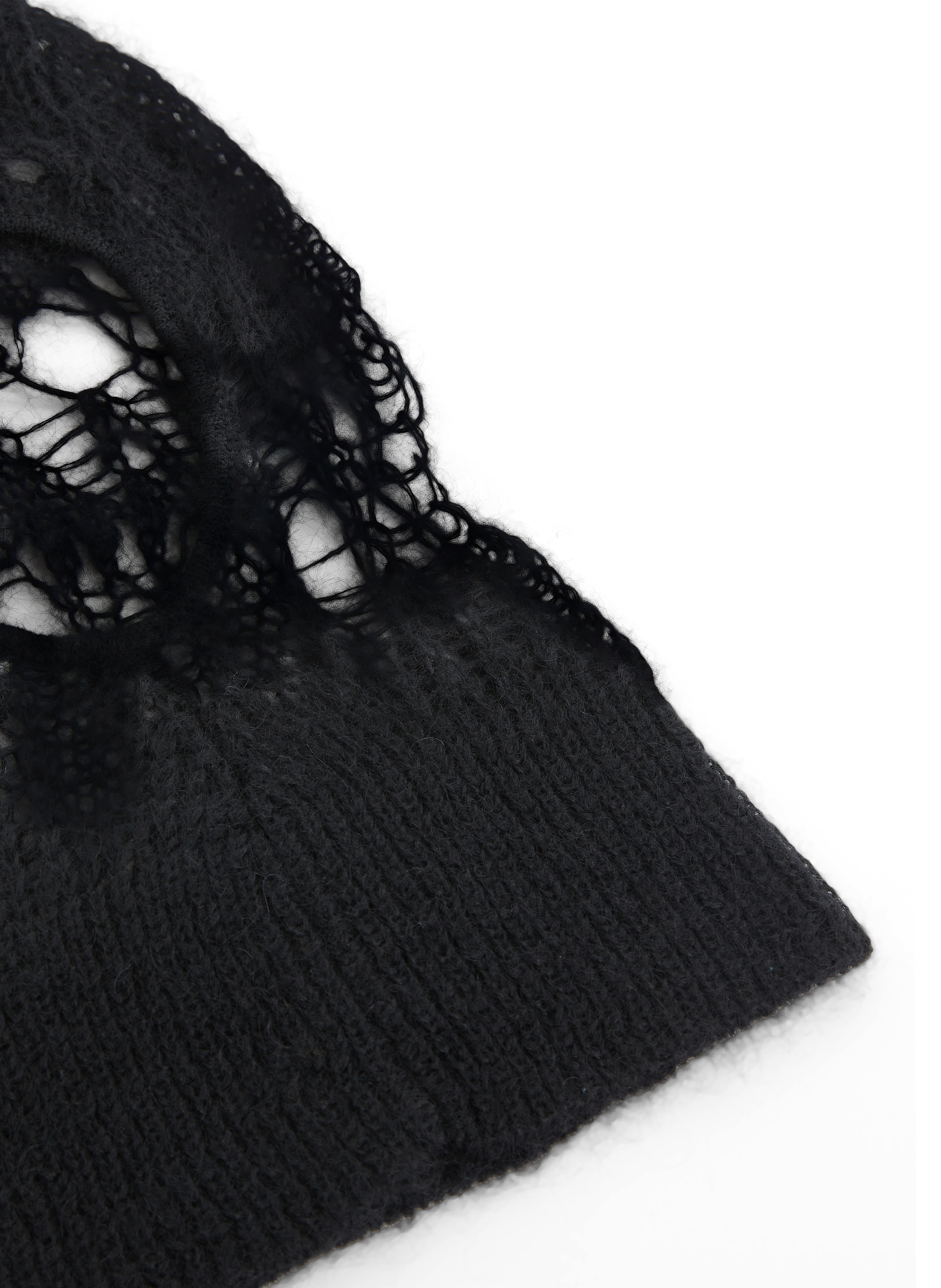 Distressed-effect balaclava RICK OWENS Black
