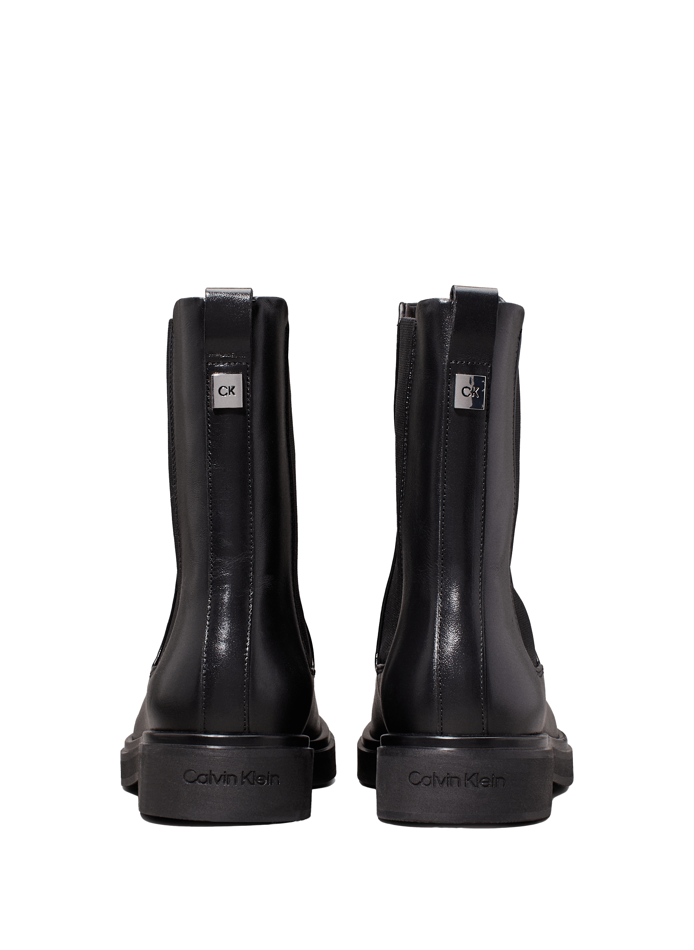 Ankle boots with silver tips CALVIN KLEIN Black