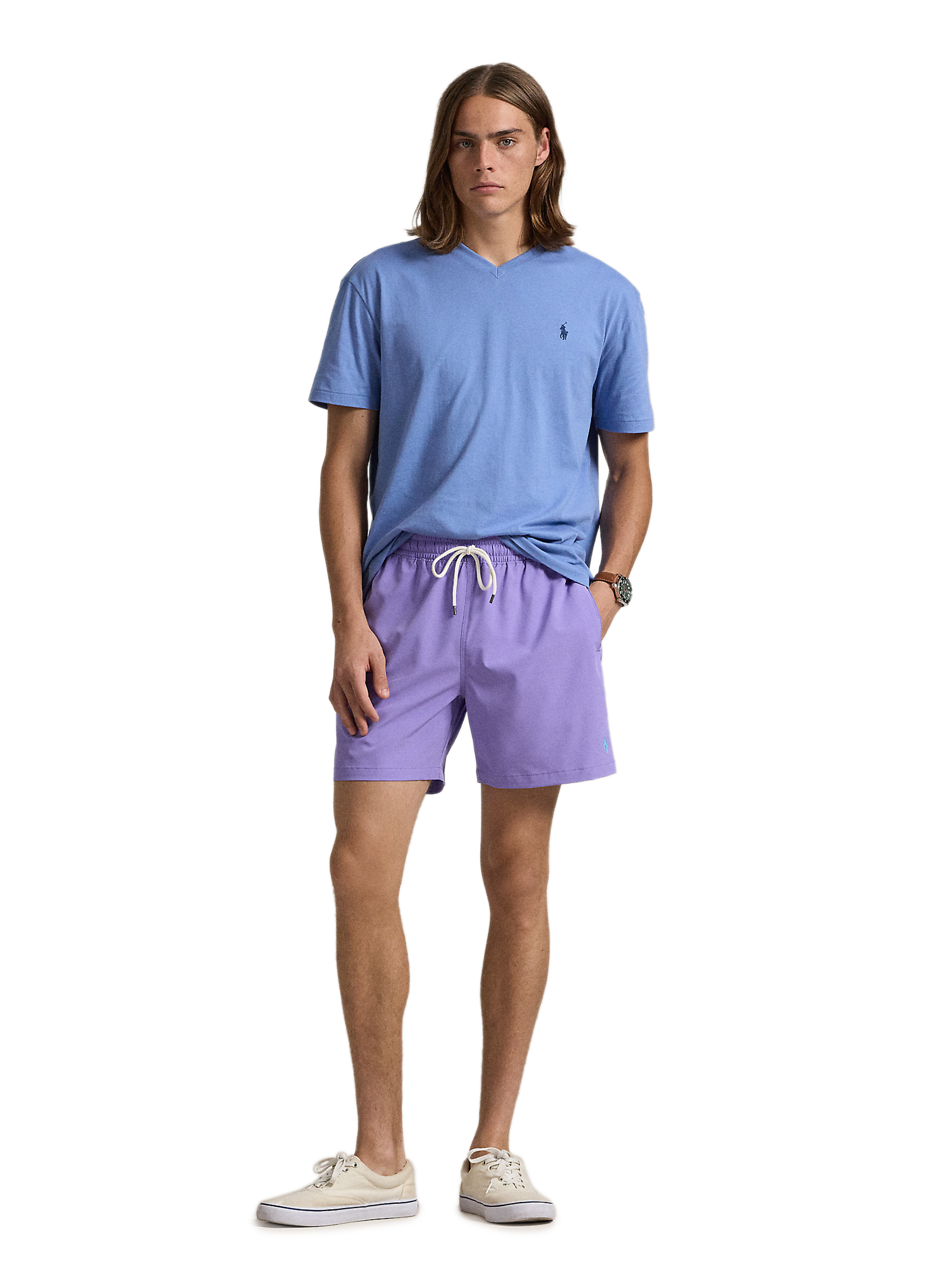 Short de bain uni POLO RALPH LAUREN Violet