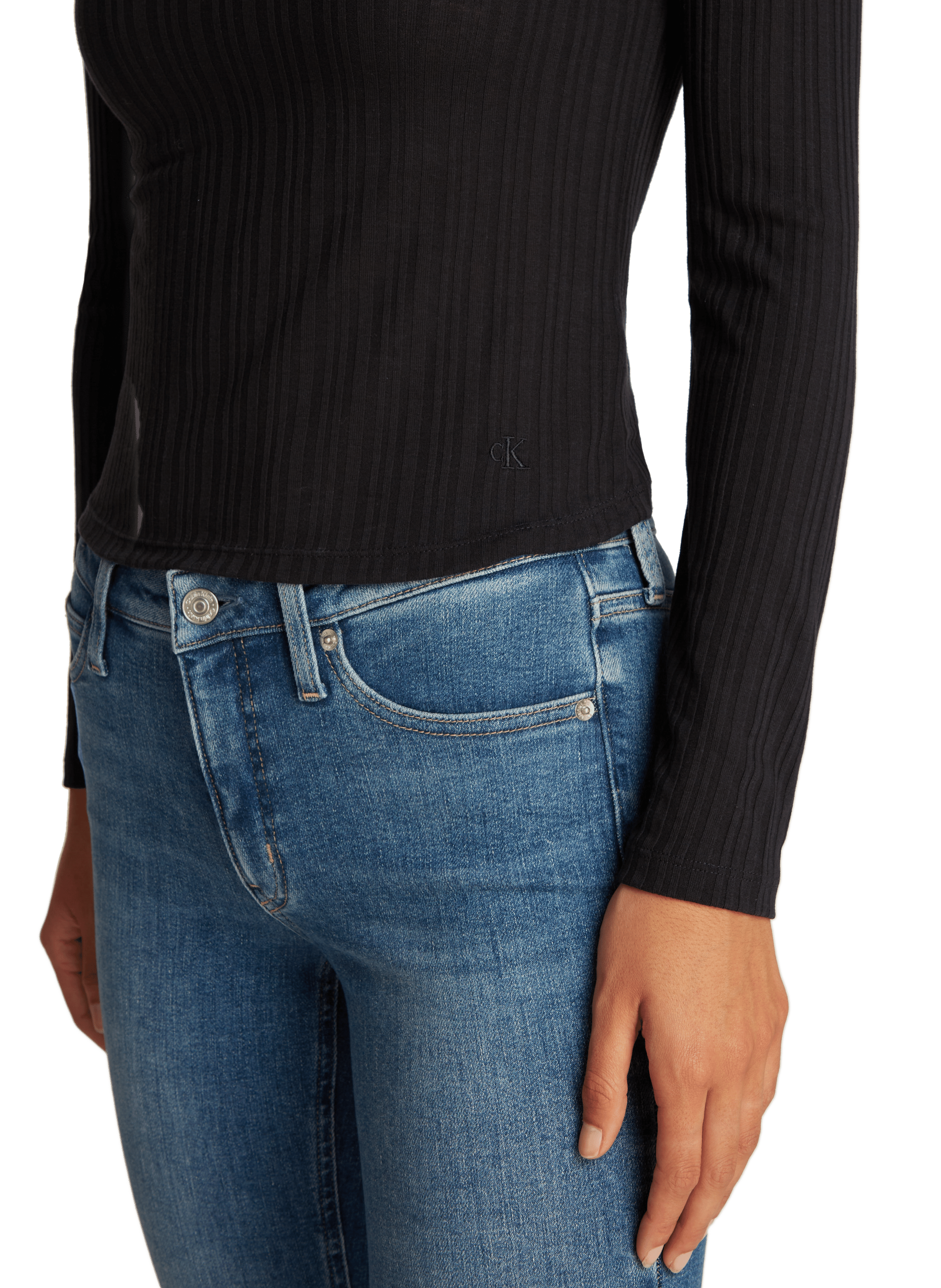 Top manches longues  CALVIN KLEIN Noir