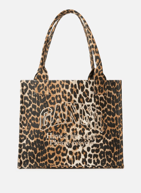 Sac cabas à motif animalier Multicolore by GANNI GANNI Sac cabas à motif animalier Multicolore