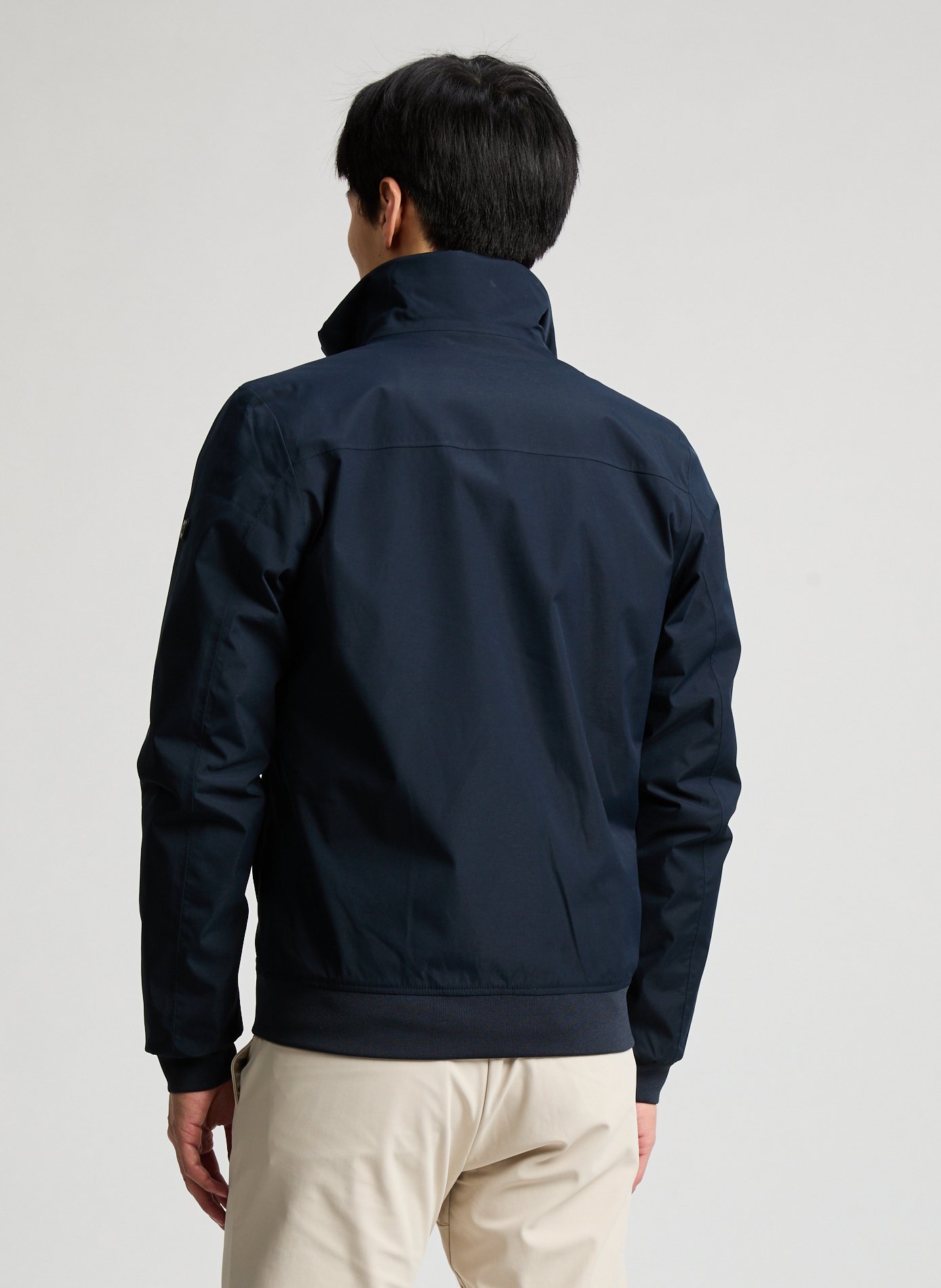 Veste ajustée à col montant Bleu