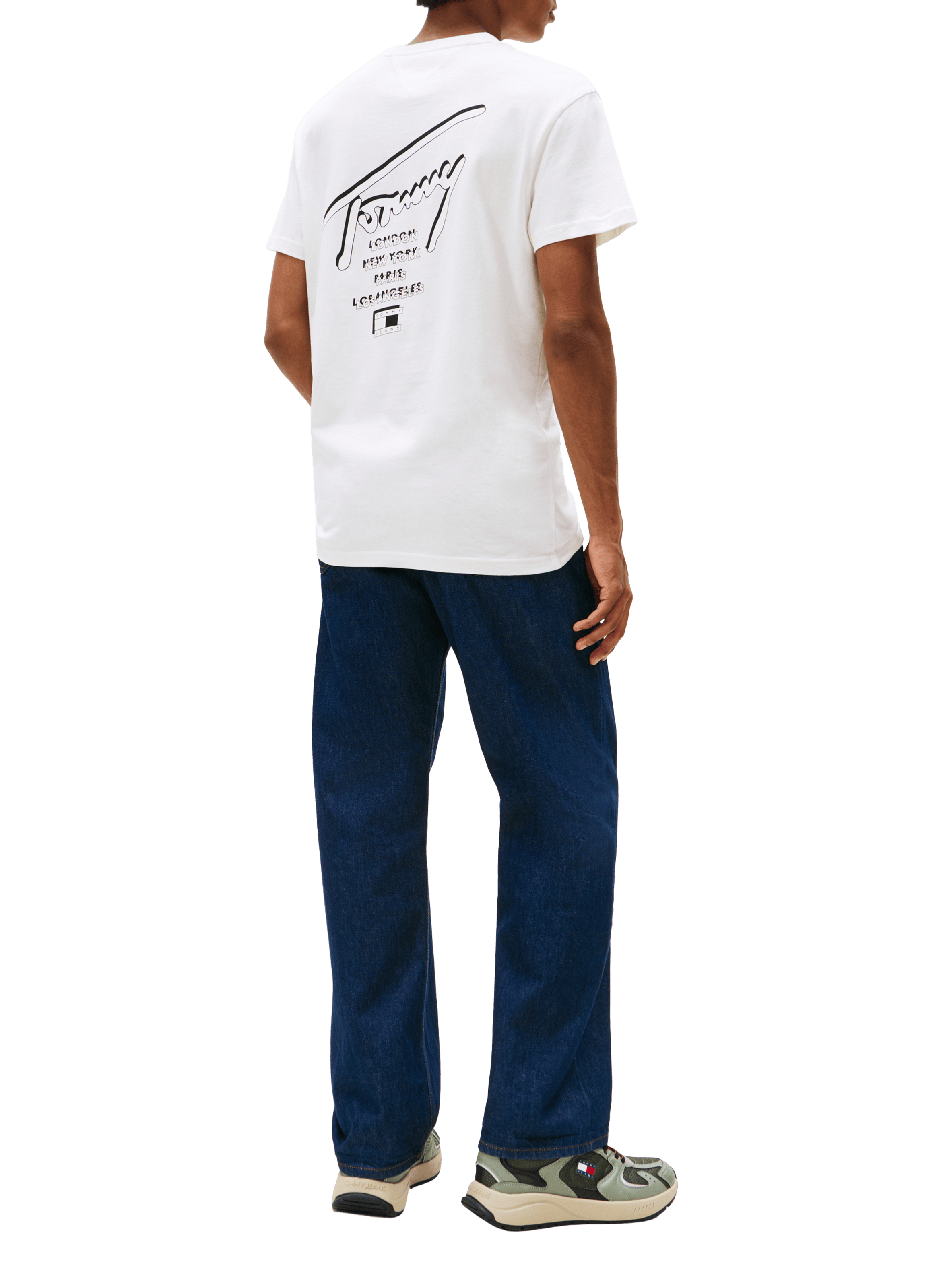 T-shirt en jersey à logo signature au dos TOMMY HILFIGER Beige