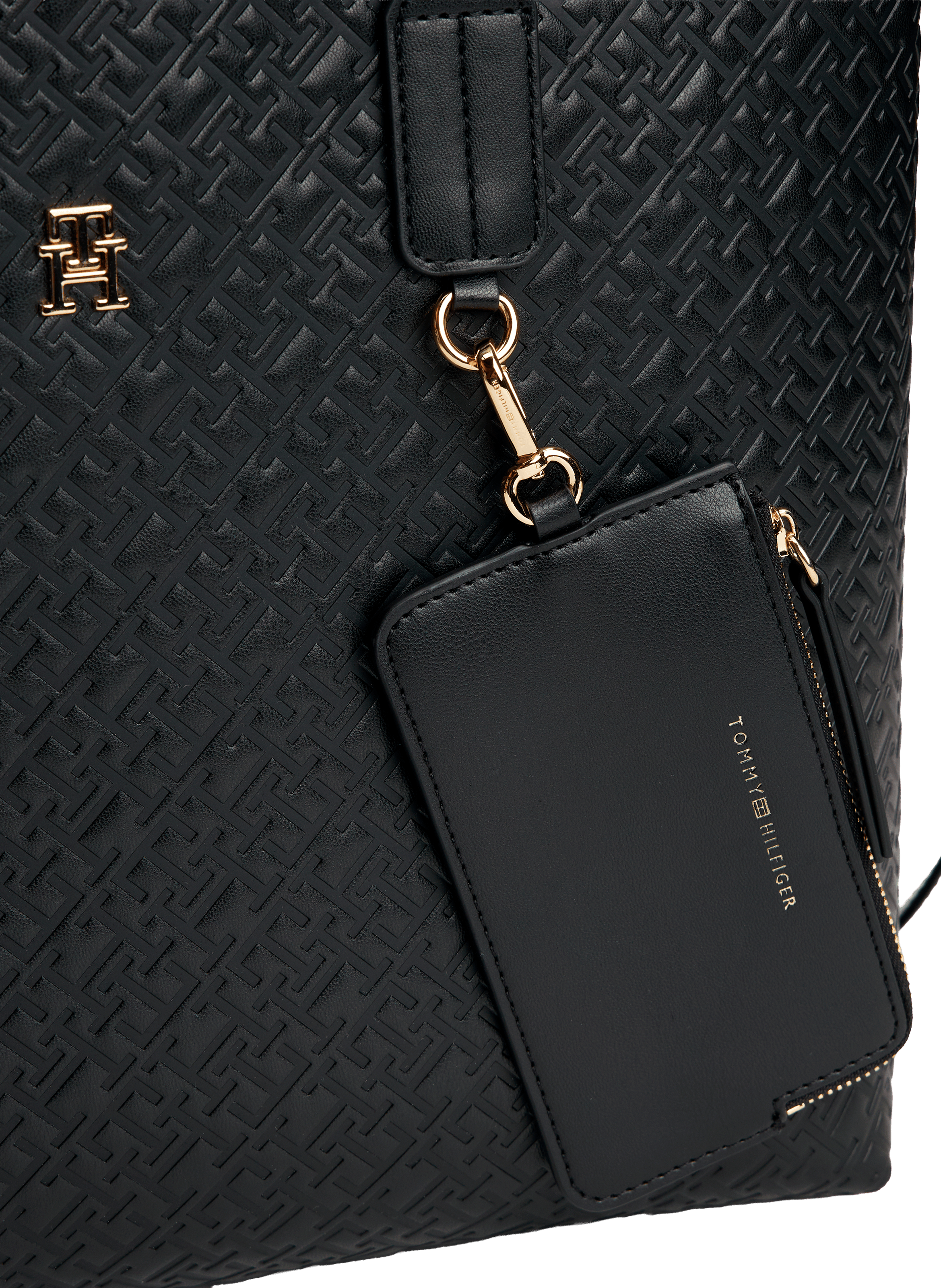 Logo-print handbag TOMMY HILFIGER Black