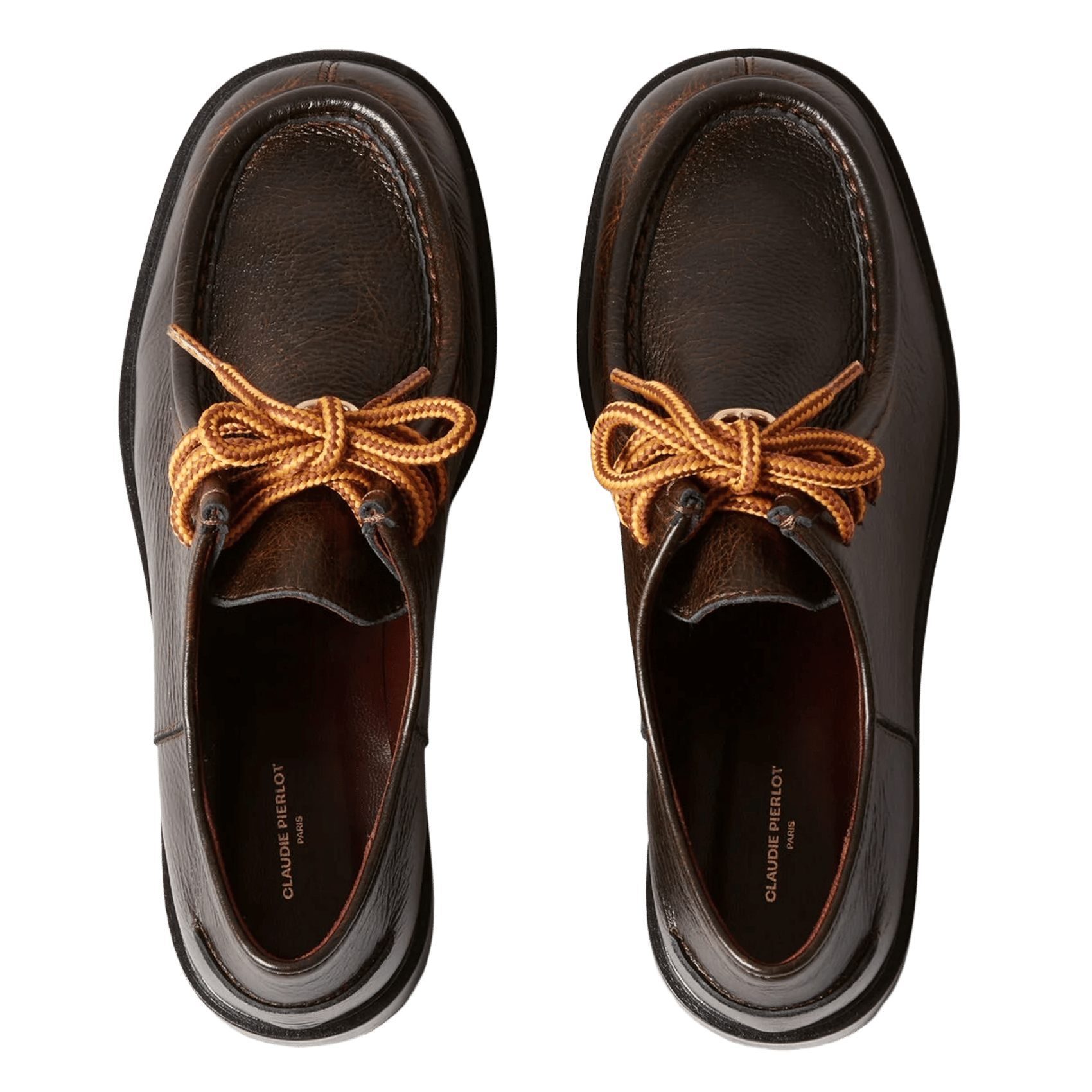 Mocassins unis à lacets en cuir aikovintage CLAUDIE PIERLOT Marron