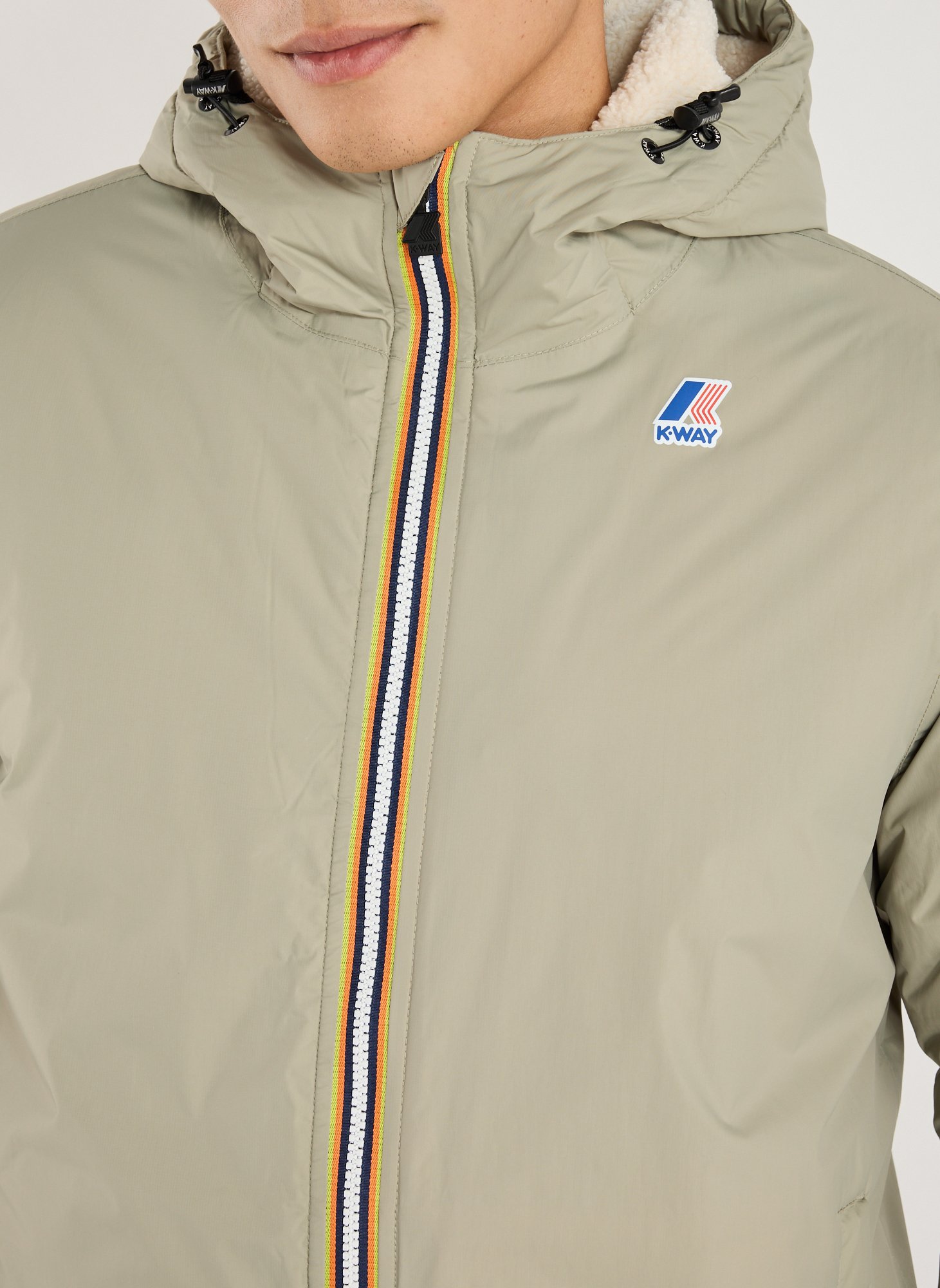 Straight hooded parka K-WAY Green