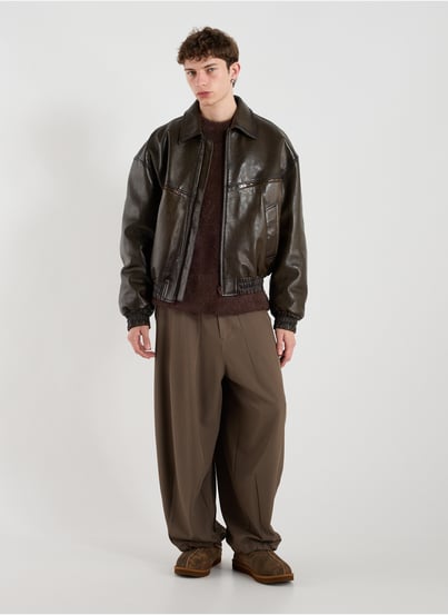 Blouson bomber en cuir d'agneau ACNE STUDIOS Blouson bomber en cuir d'agneau ACNE STUDIOS