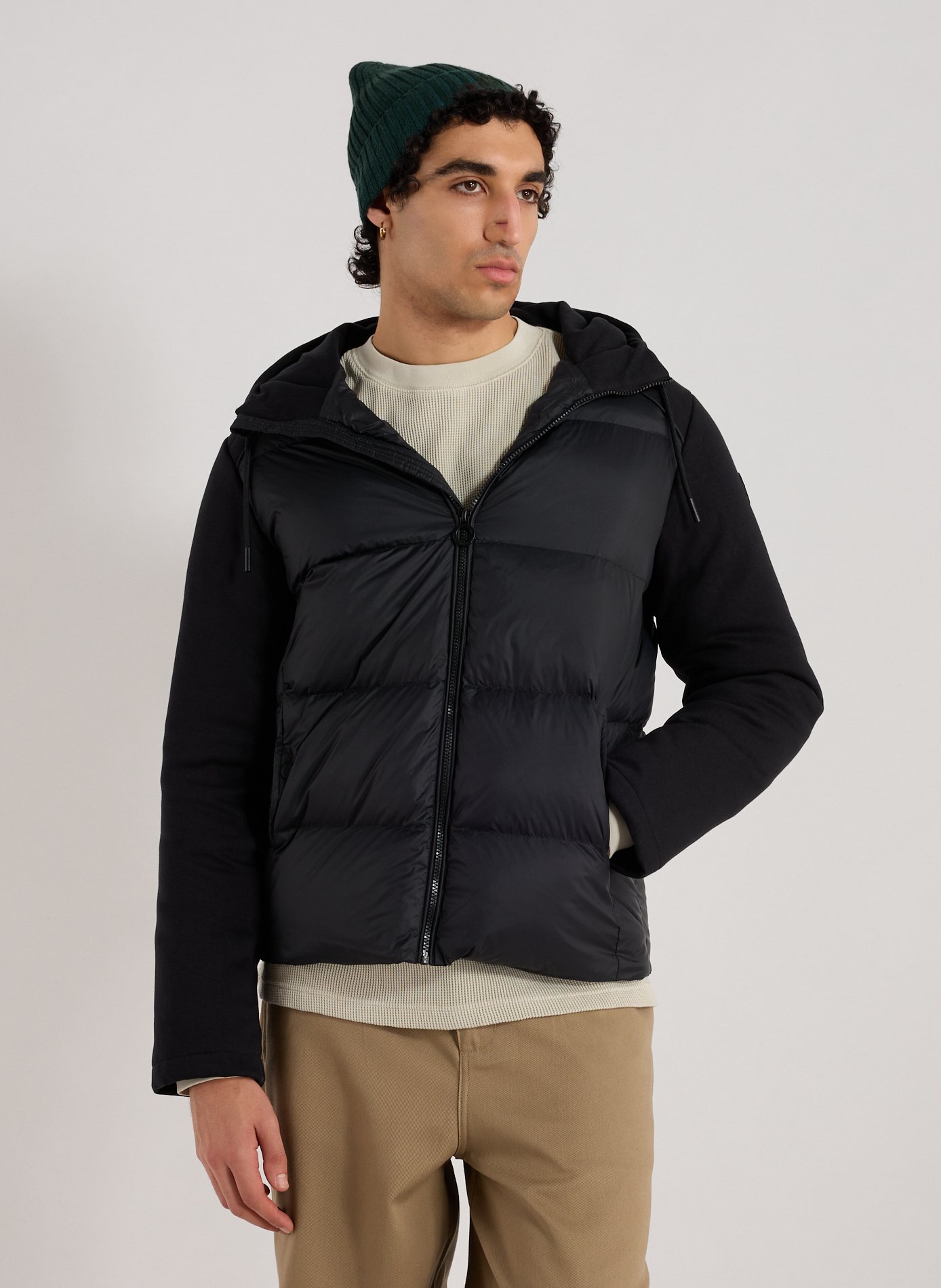 JOTT Quilted hooded jacket Black