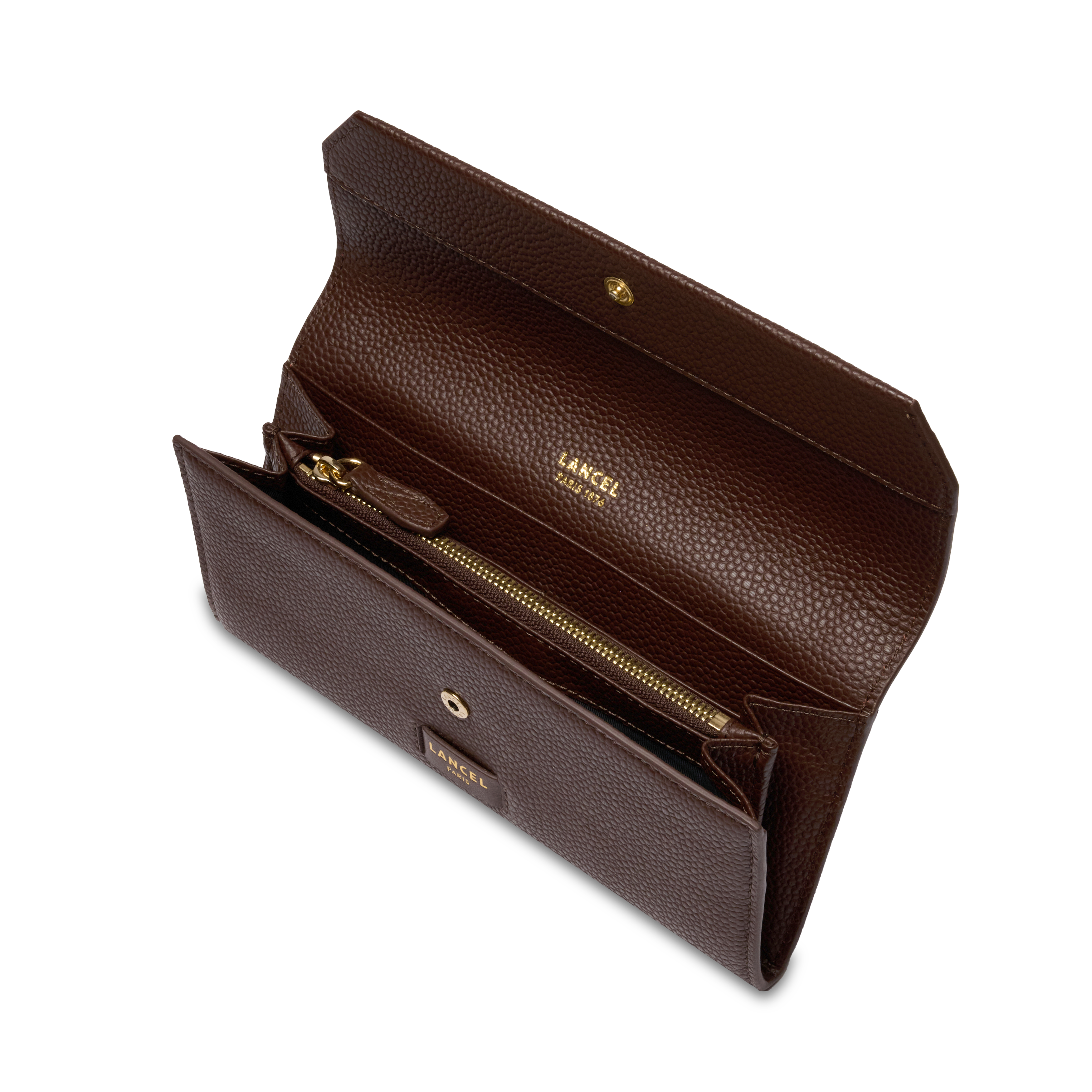 Portefeuille slim rabat - ninon de lancel LANCEL Marron