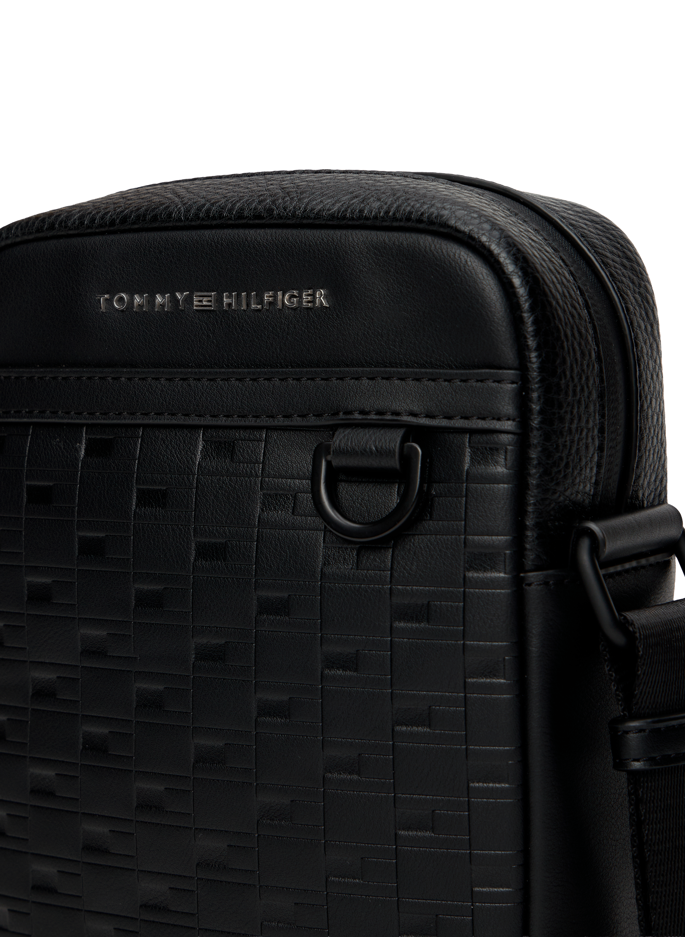 Faux leather crossbody bag TOMMY HILFIGER Black