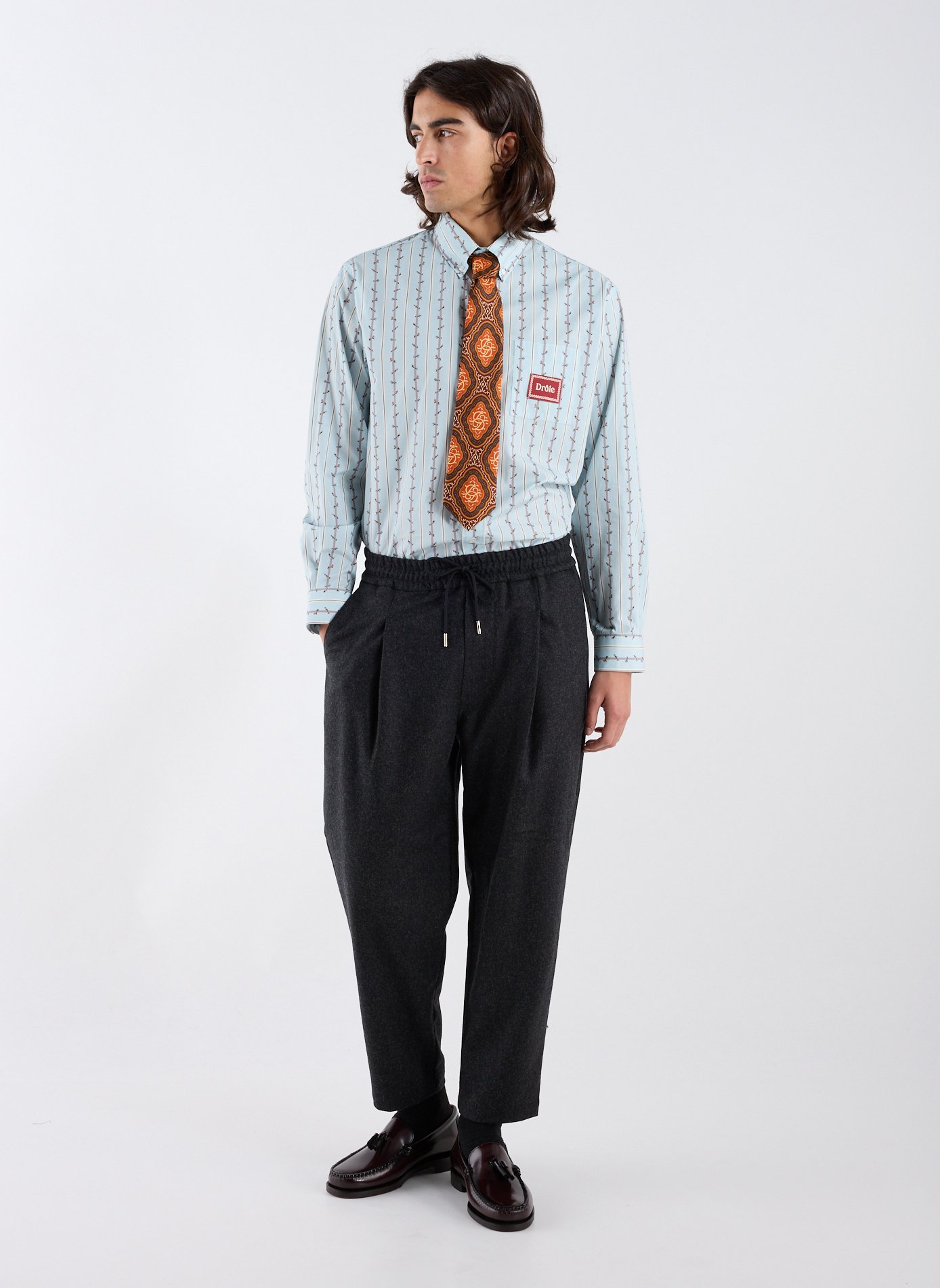 Cotton patterned shirt DROLE DE MONSIEUR Blue