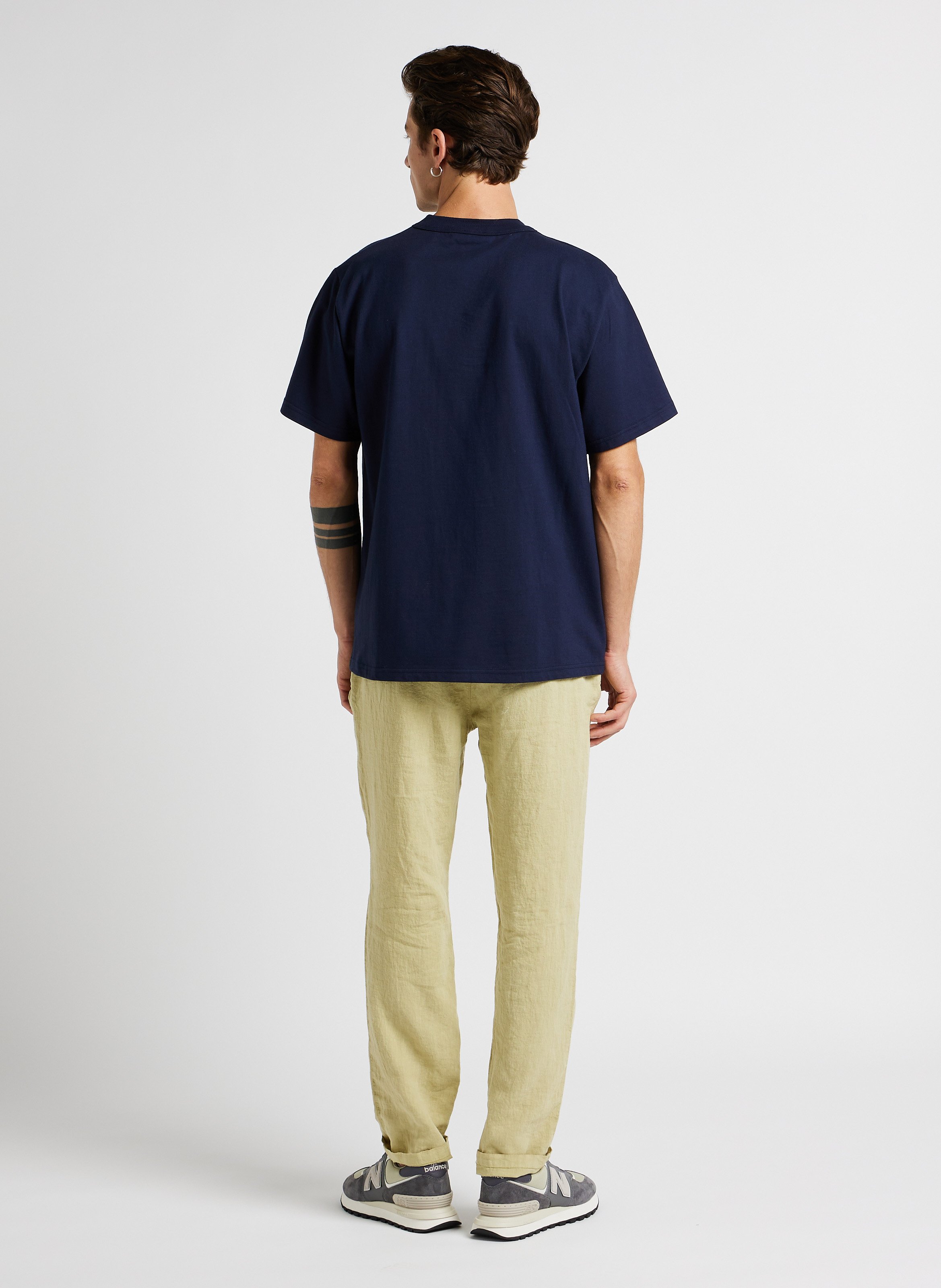 Tee-shirt droit ras du cou en coton bio callac ARMOR-LUX Bleu