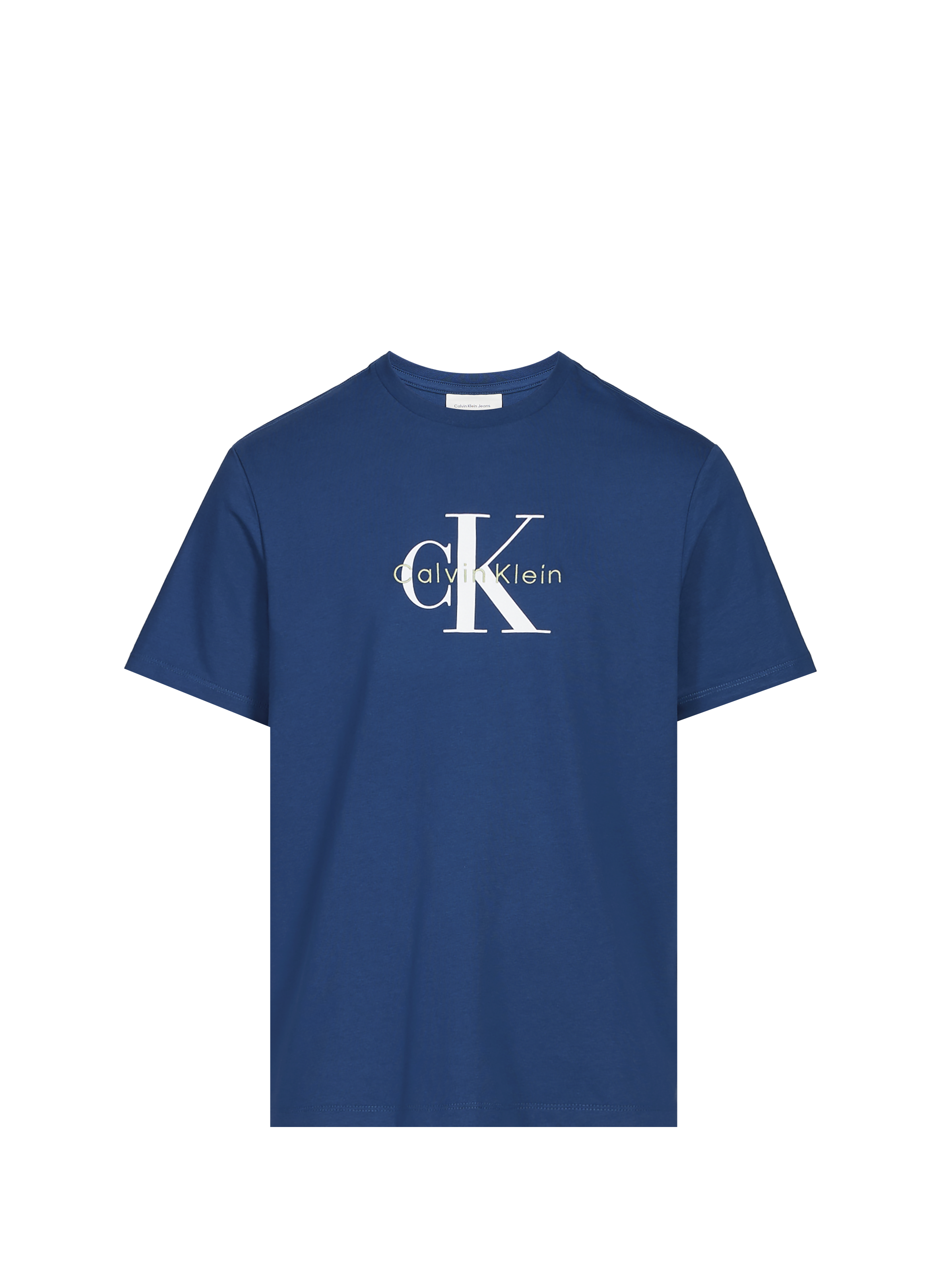 T-shirt col rond en coton  Blue jean