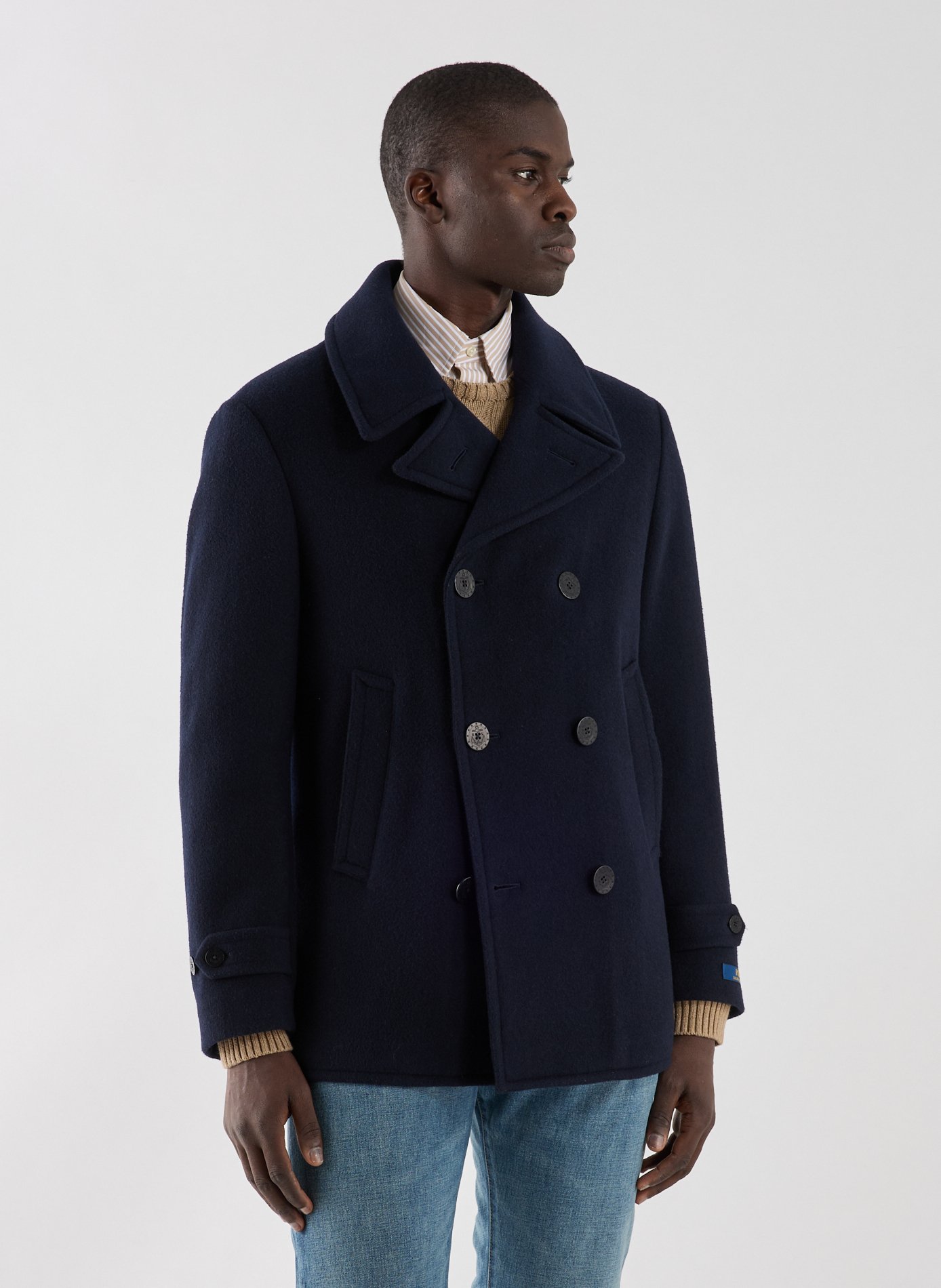Manteau blazer en laine mélangée POLO RALPH LAUREN Bleu