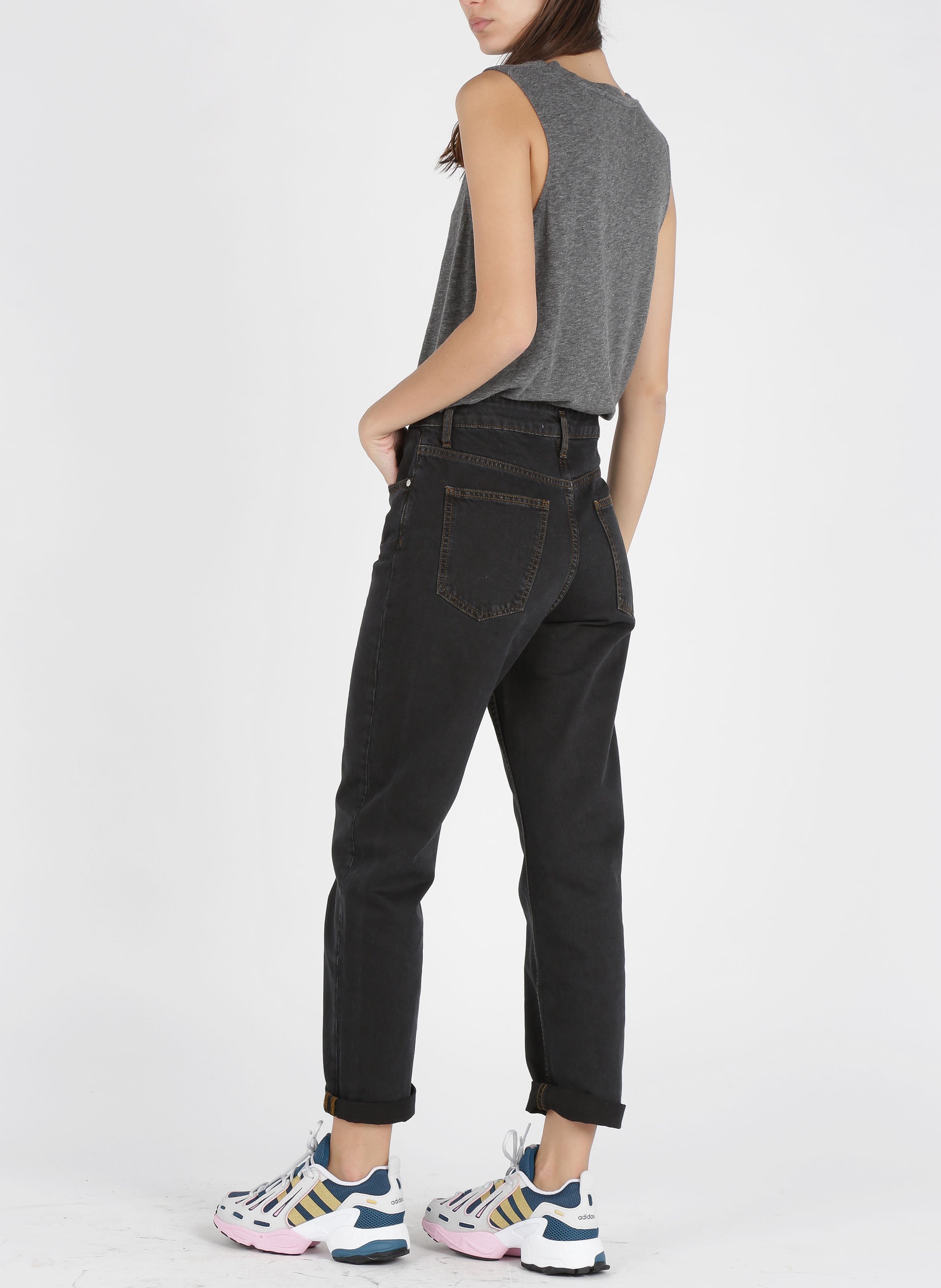 Débardeur col rond en coton mélangé Jacksonville AMERICAN VINTAGE Gris