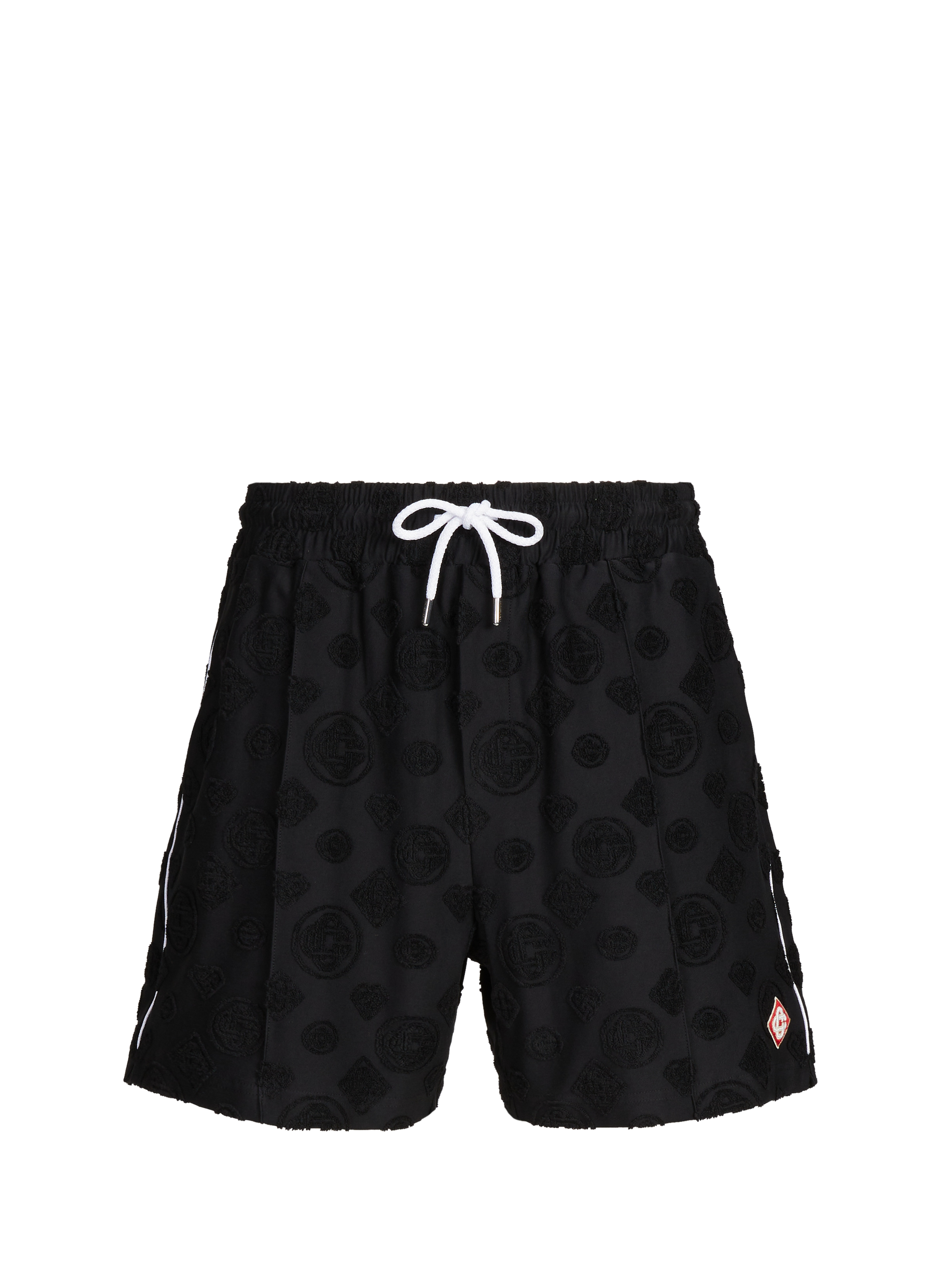 Short jacquard monogram in blended cotton. CASABLANCA PARIS Black
