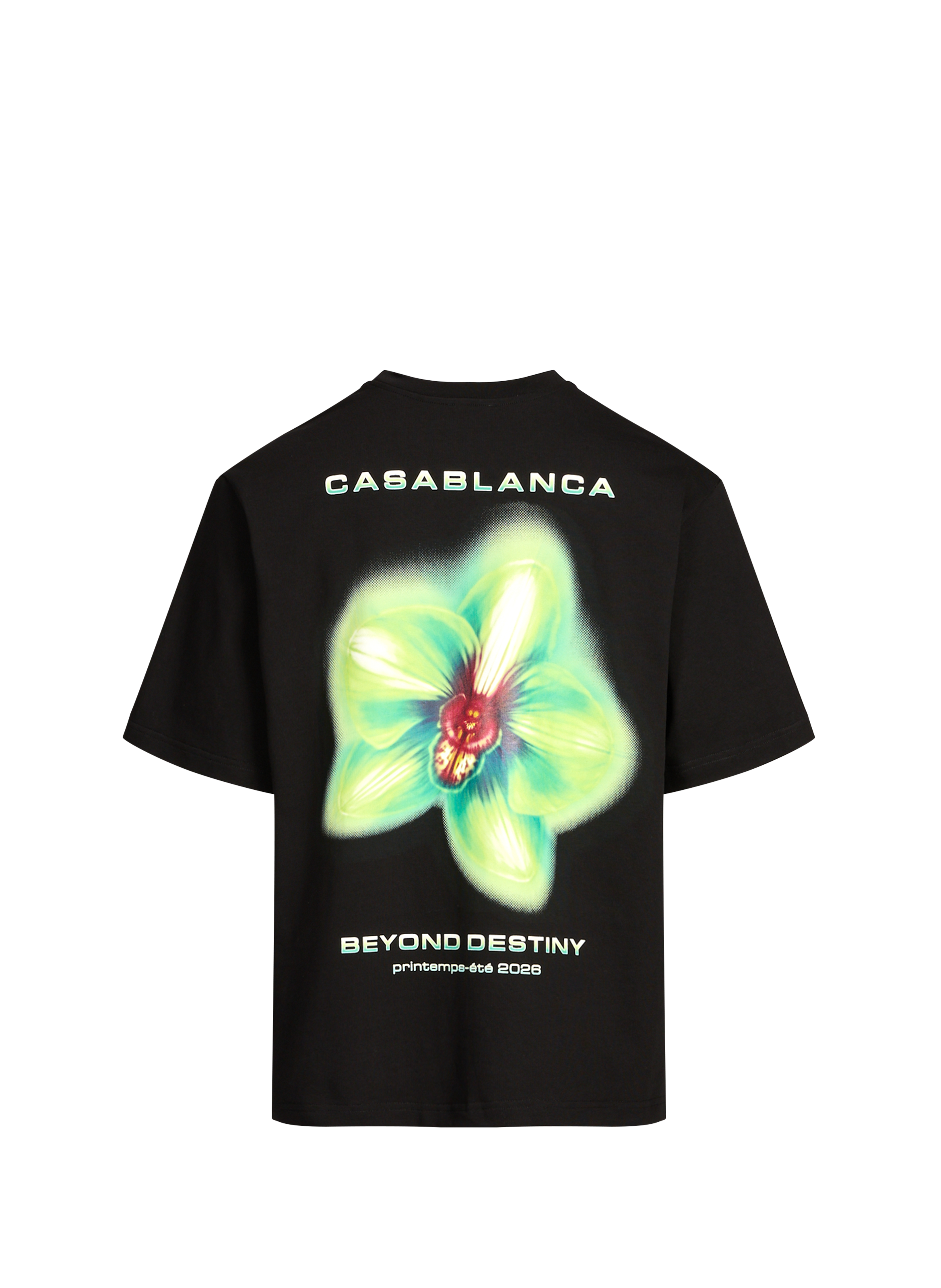 T-shirt en coton avec imprimé CASABLANCA PARIS Noir