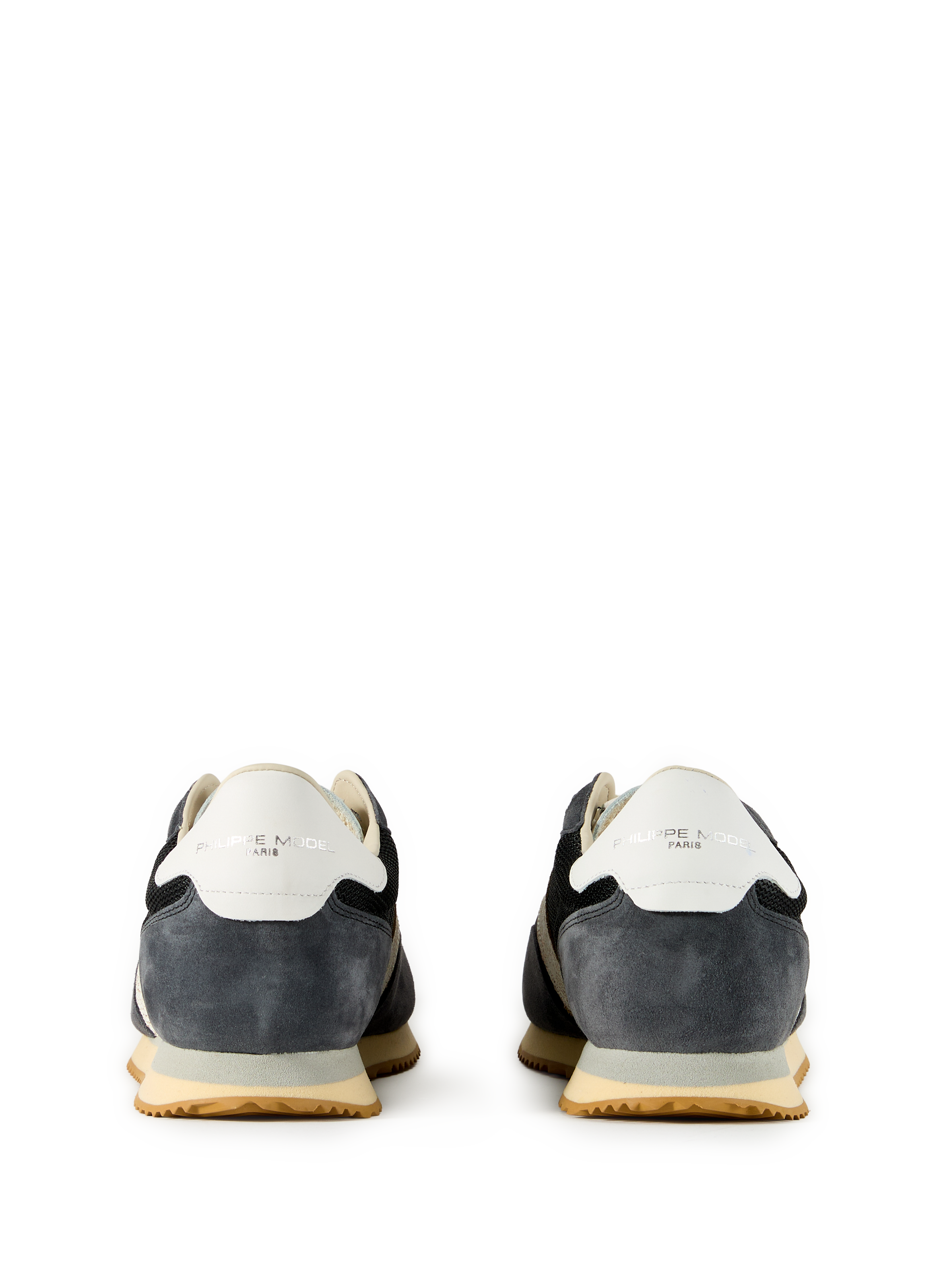 Blville leather and mixed cotton sneakers PHILIPPE MODEL Black