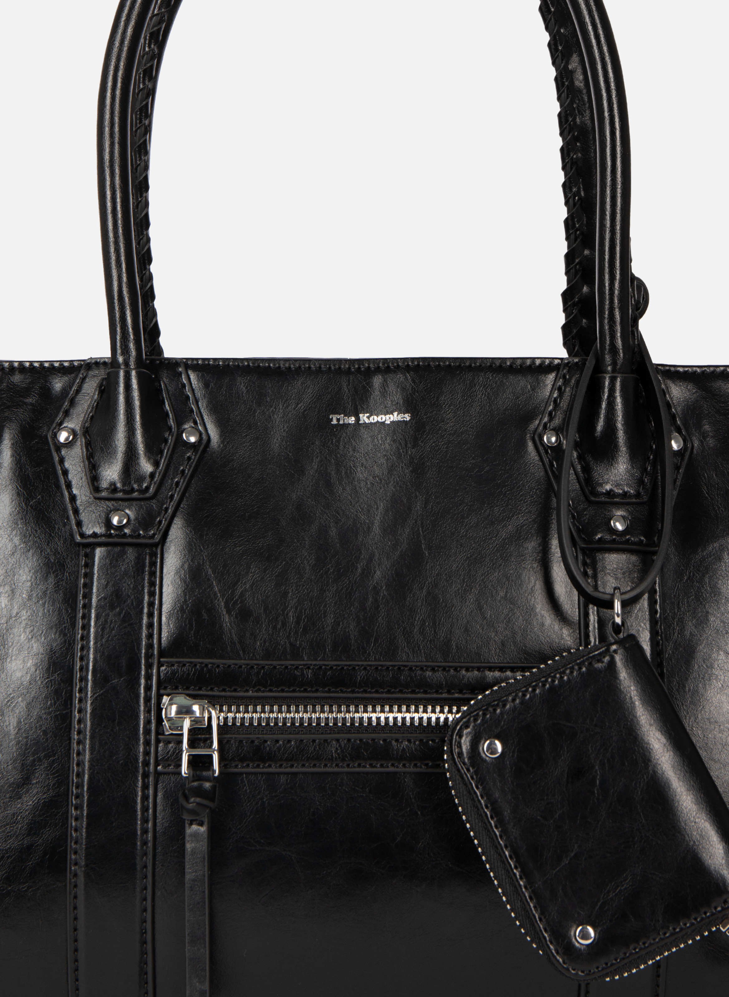 Sac cabas en cuir recyclé THE KOOPLES Noir