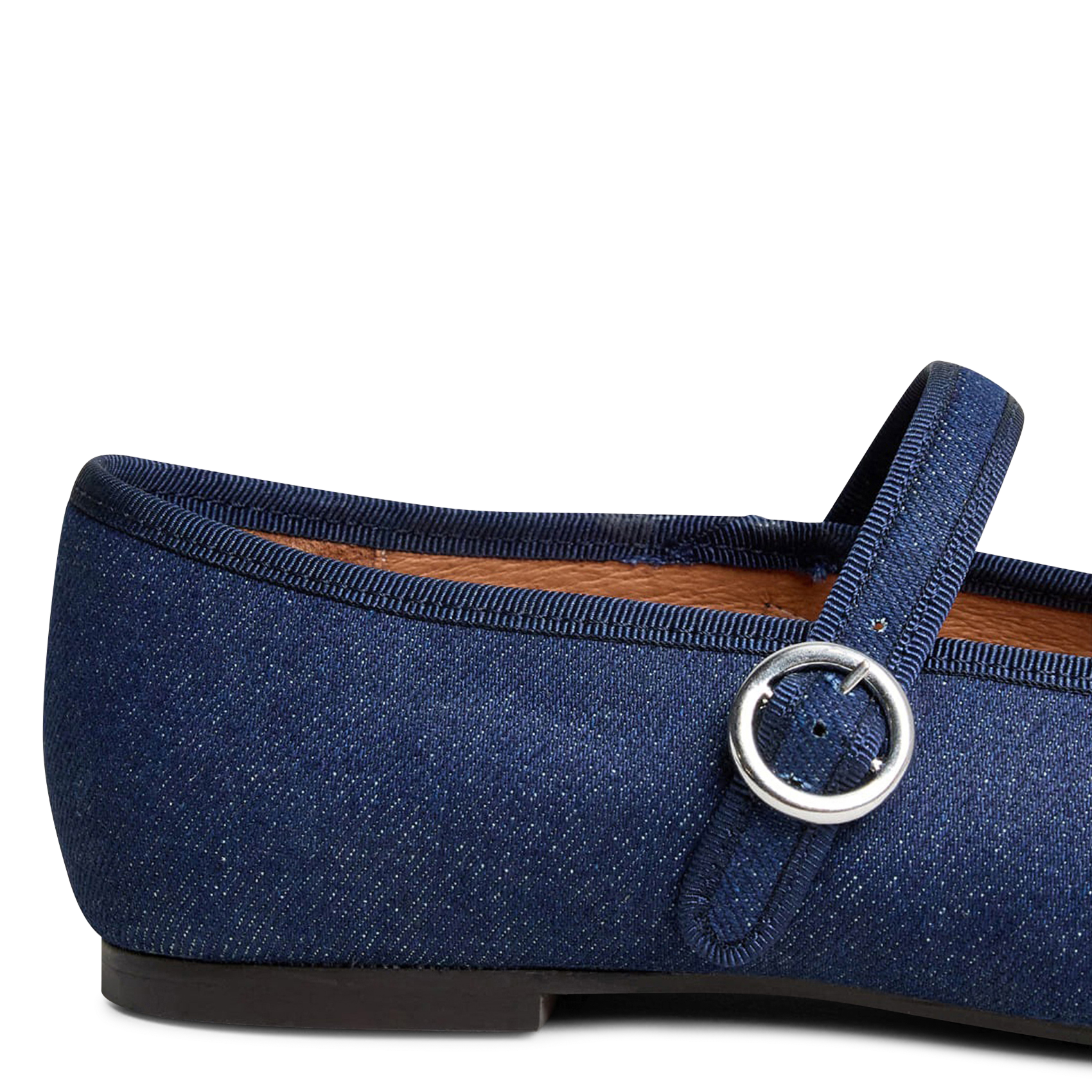 Ballerines à bride en denim deesse JONAK Bleu