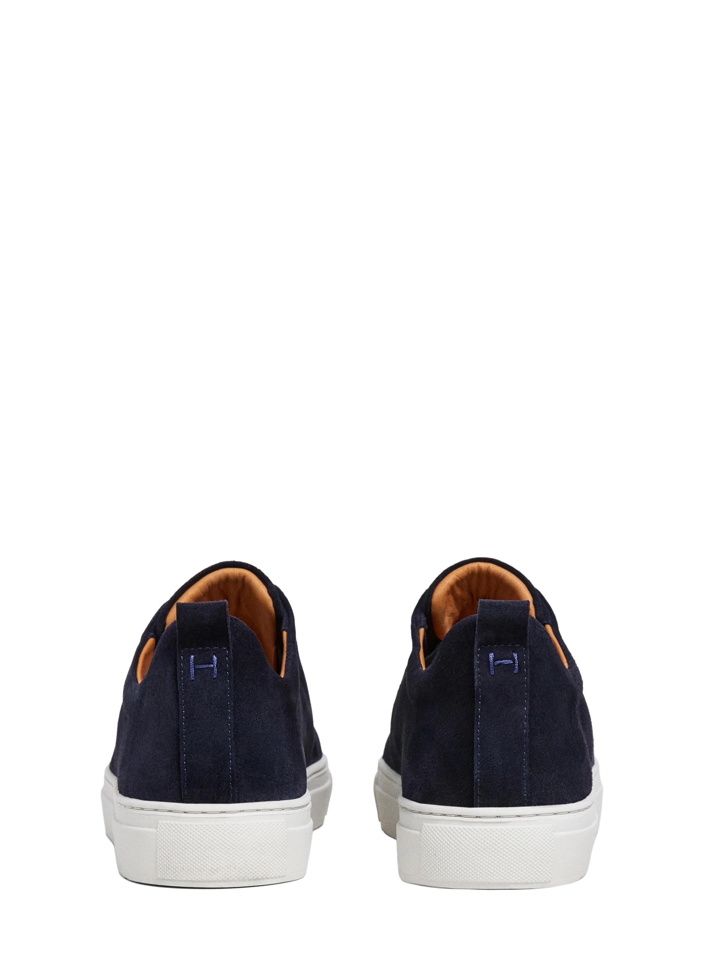 Baskets basses à enfiler en cuir daim HACKETT Bleu
